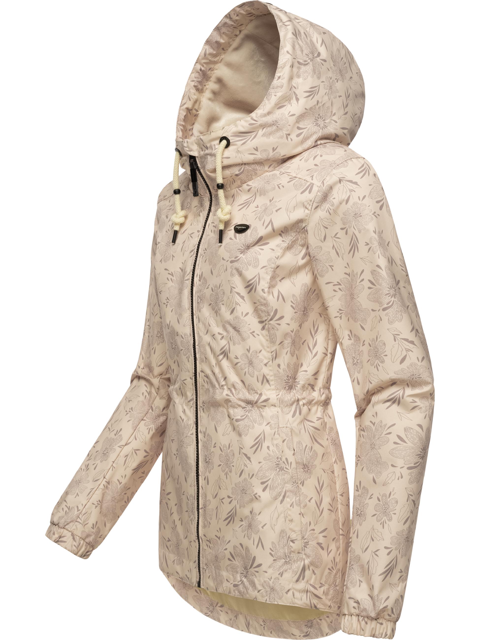 Übergangsjacke mit floralem Print "Dankka Spring" Beige