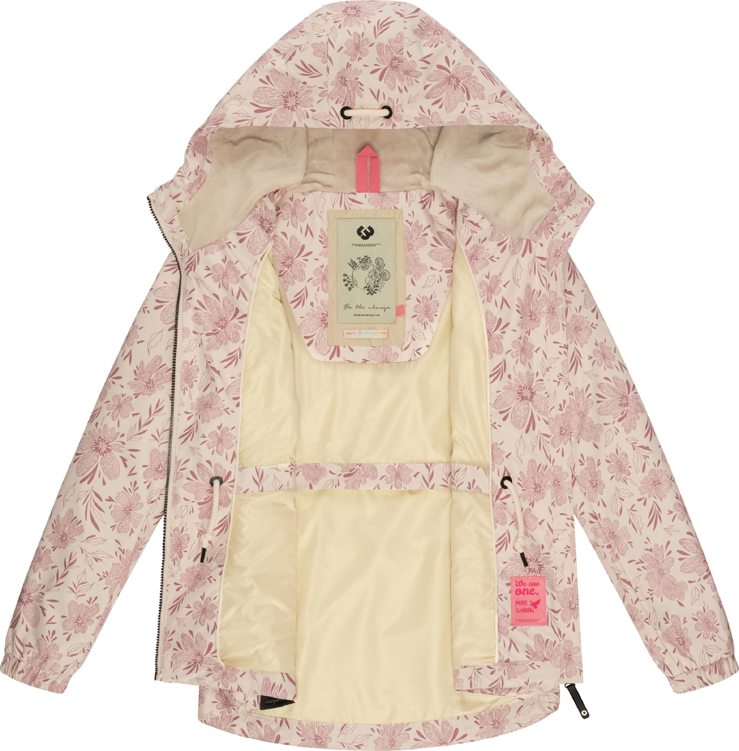 Übergangsjacke mit floralem Print "Dankka Spring" Light Pink