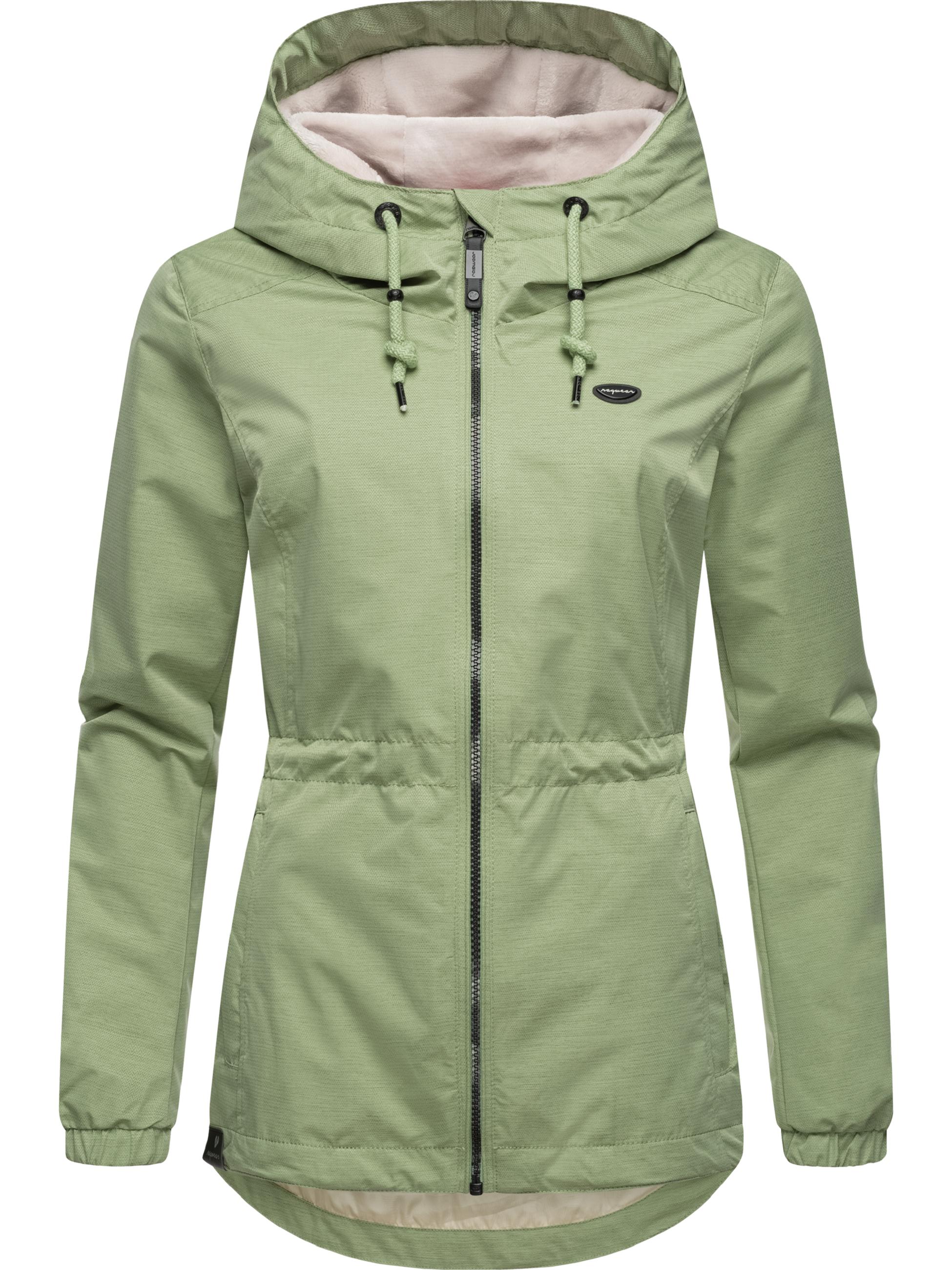 Wasserdichte Übergangsjacke mit Kapuze "Dankka Tech" Dusty Green