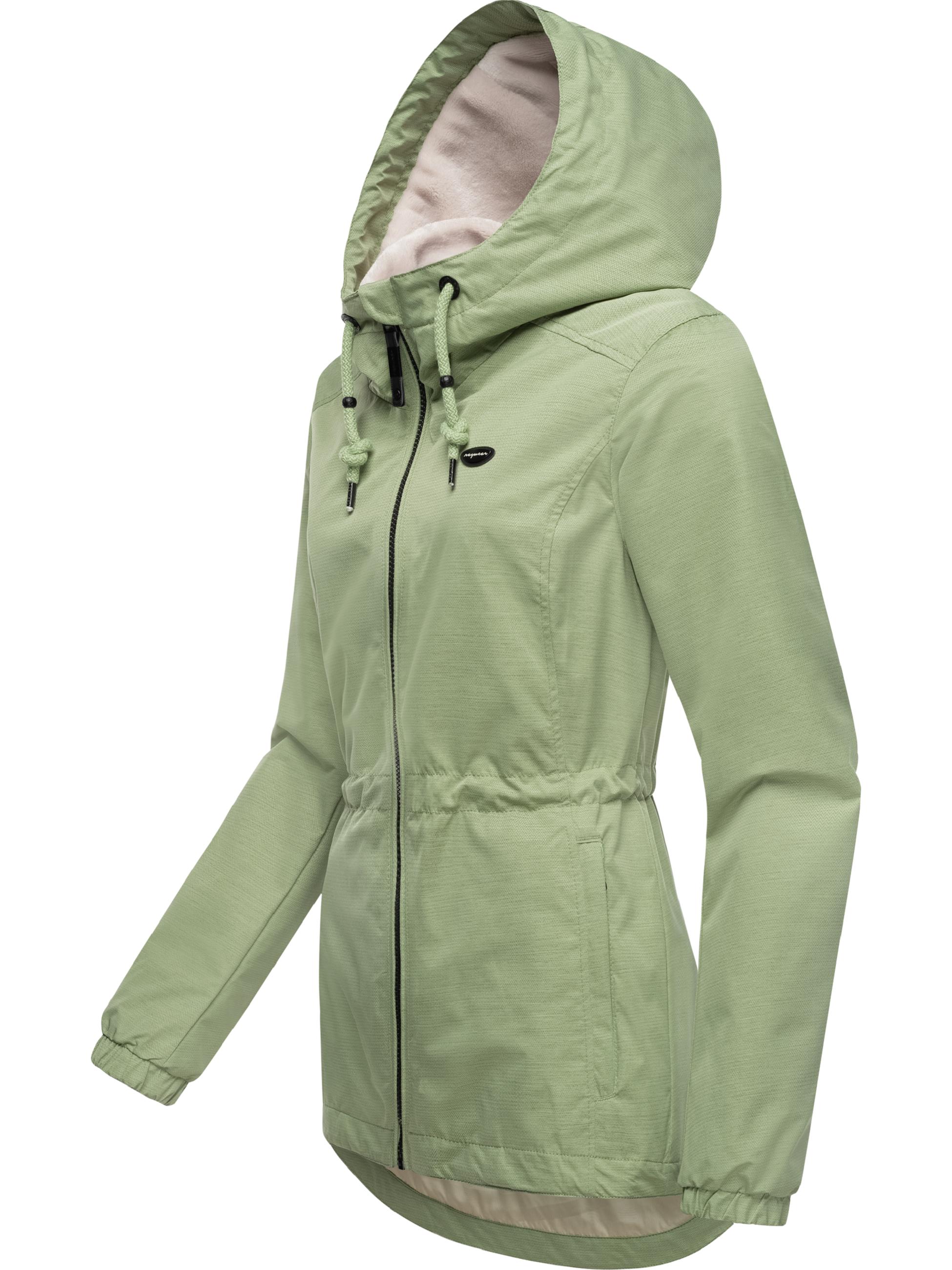 Wasserdichte Übergangsjacke mit Kapuze "Dankka Tech" Dusty Green