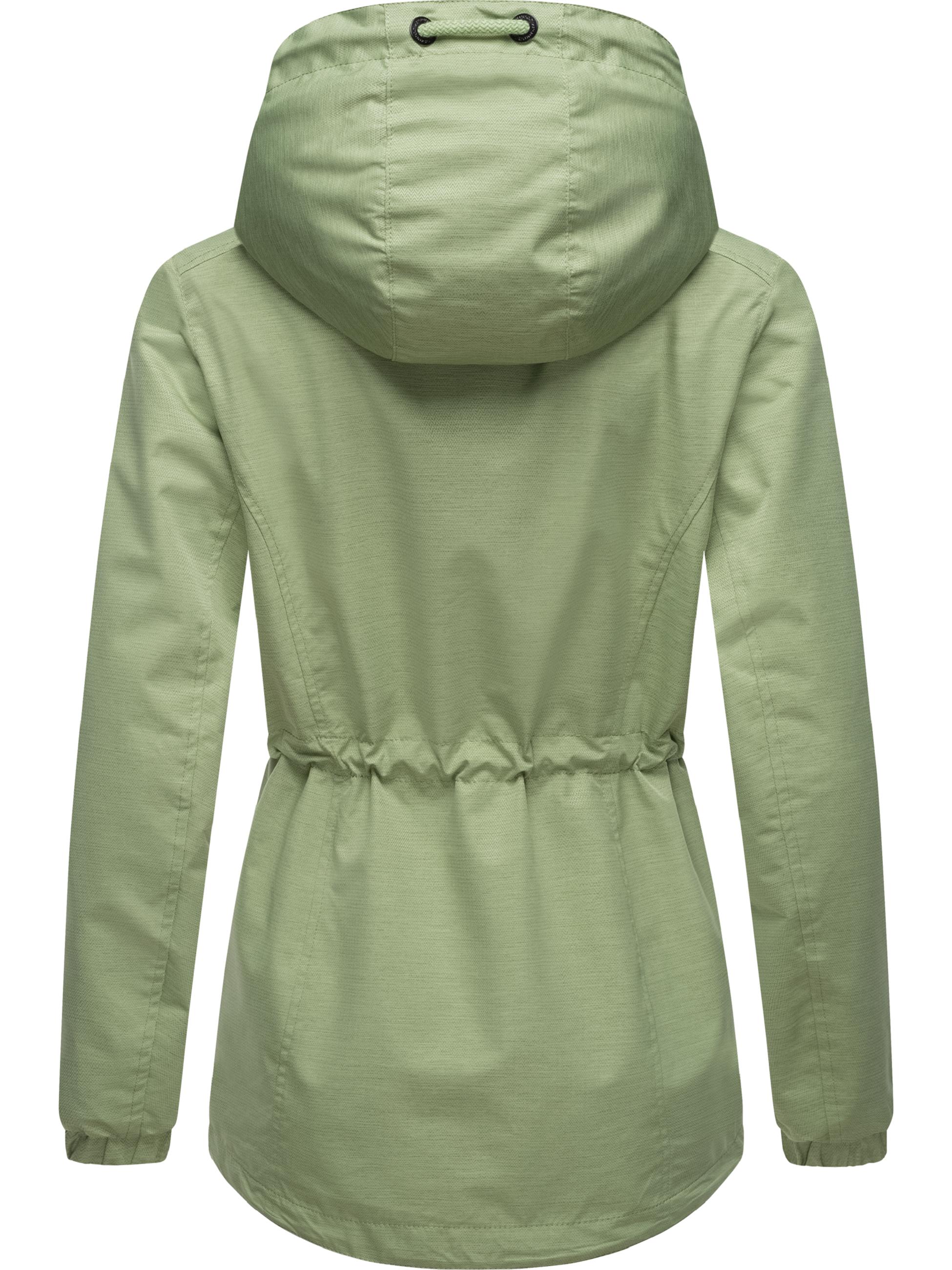 Wasserdichte Übergangsjacke mit Kapuze "Dankka Tech" Dusty Green