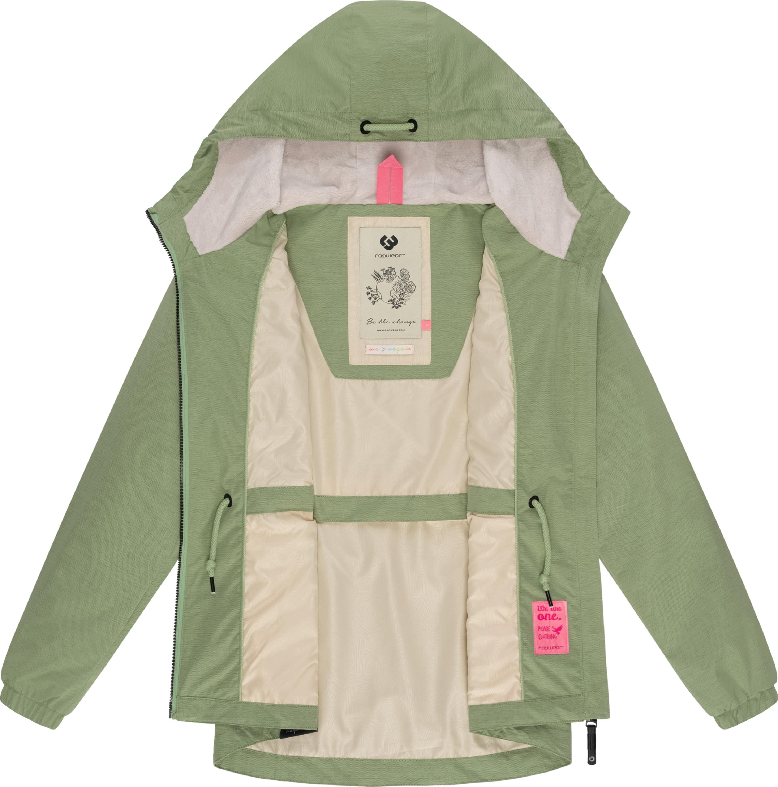 Wasserdichte Übergangsjacke mit Kapuze "Dankka Tech" Dusty Green