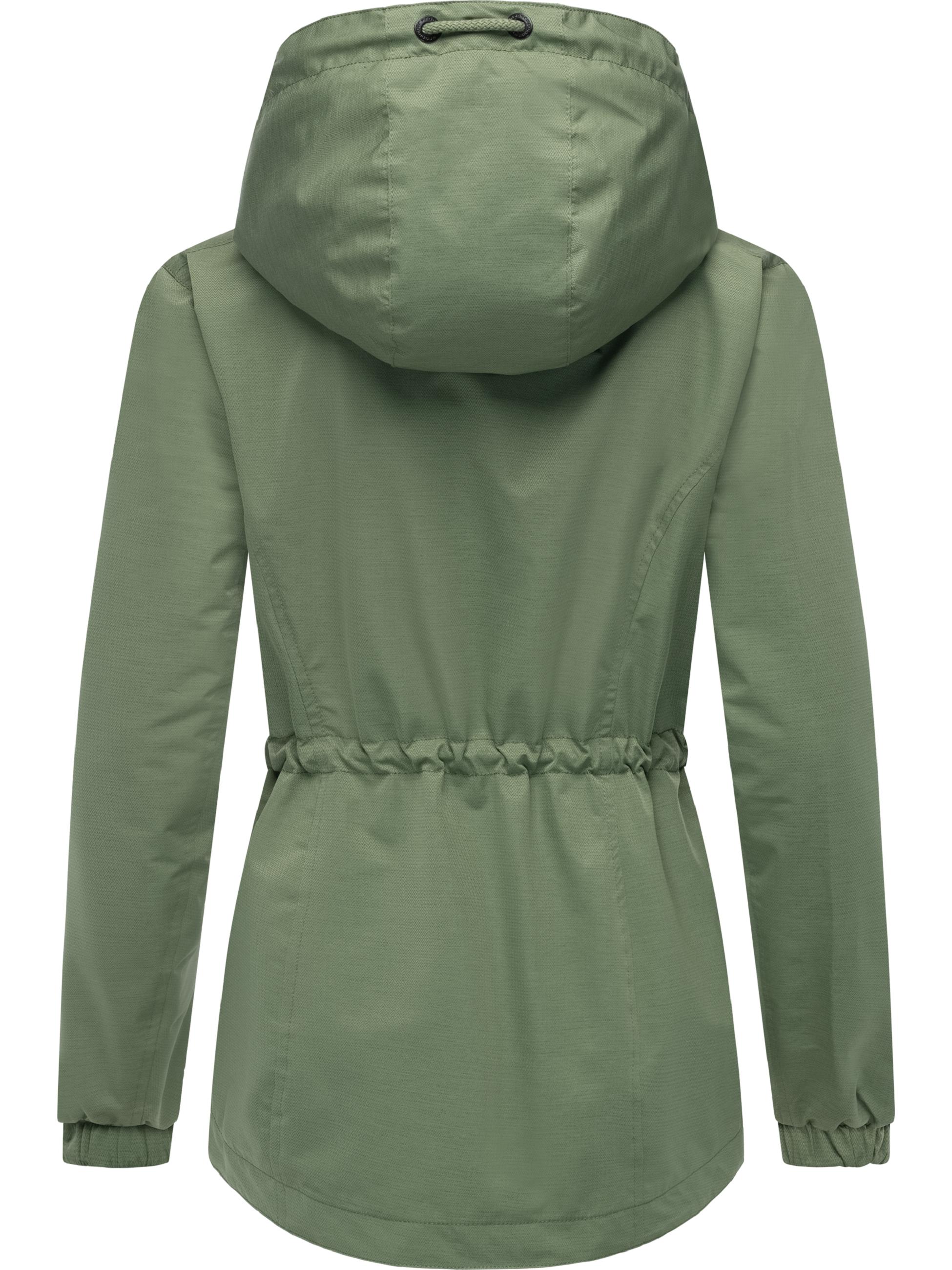 Wasserdichte Übergangsjacke mit Kapuze "Dankka Tech" Olive25
