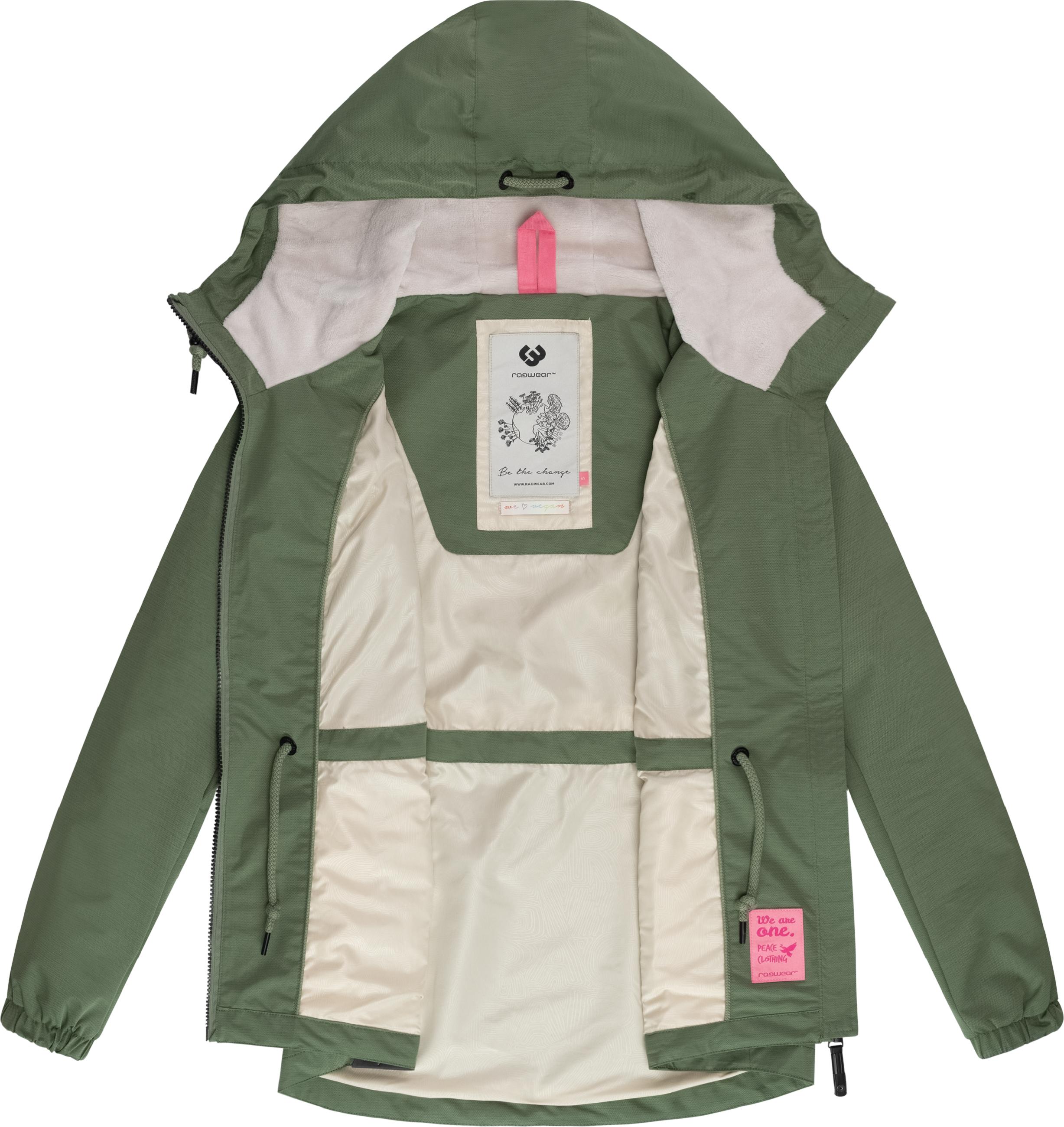 Wasserdichte Übergangsjacke mit Kapuze "Dankka Tech" Olive25