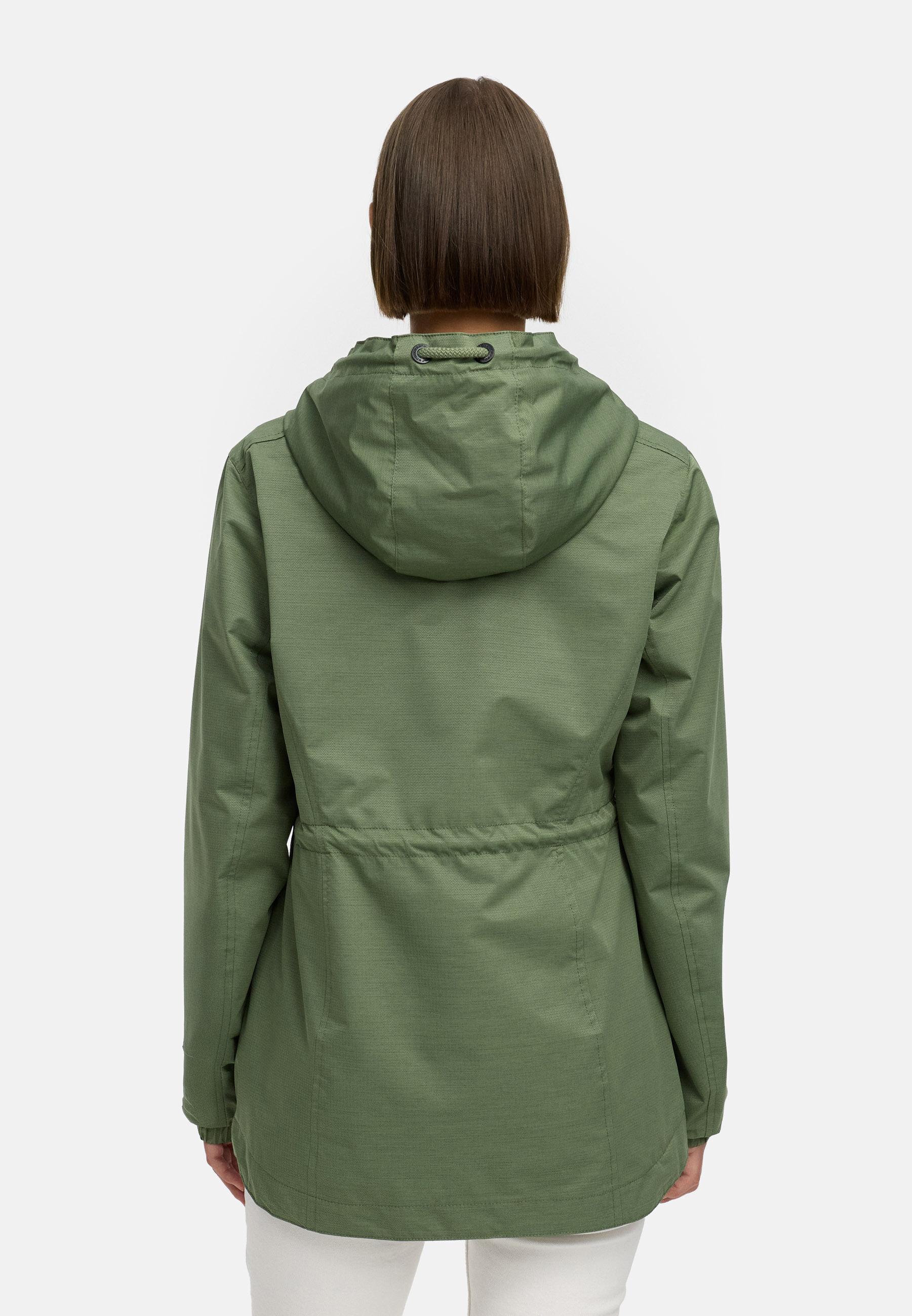 Wasserdichte Übergangsjacke mit Kapuze "Dankka Tech" Olive25