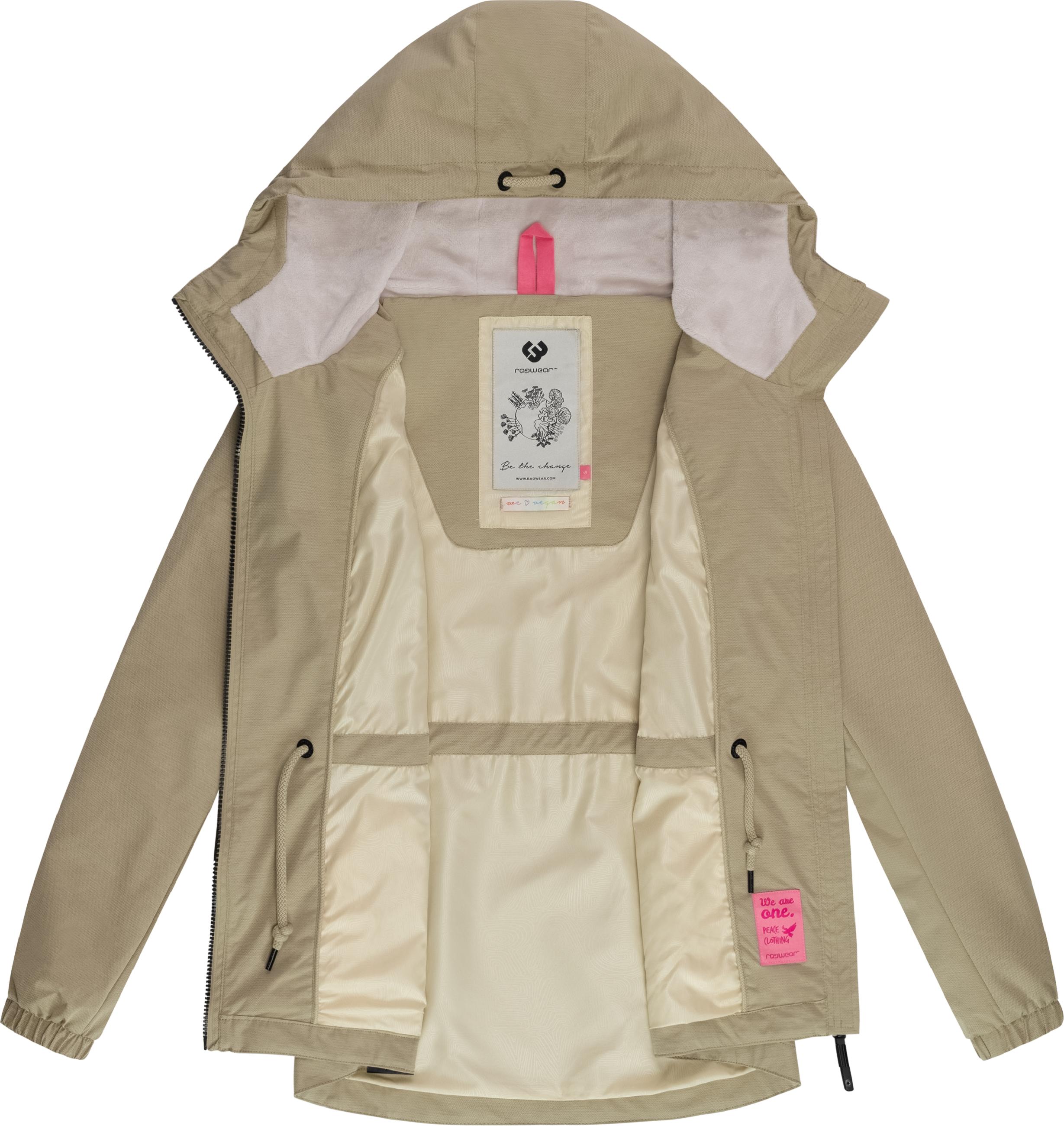 Wasserdichte Übergangsjacke mit Kapuze "Dankka Tech" Sand25