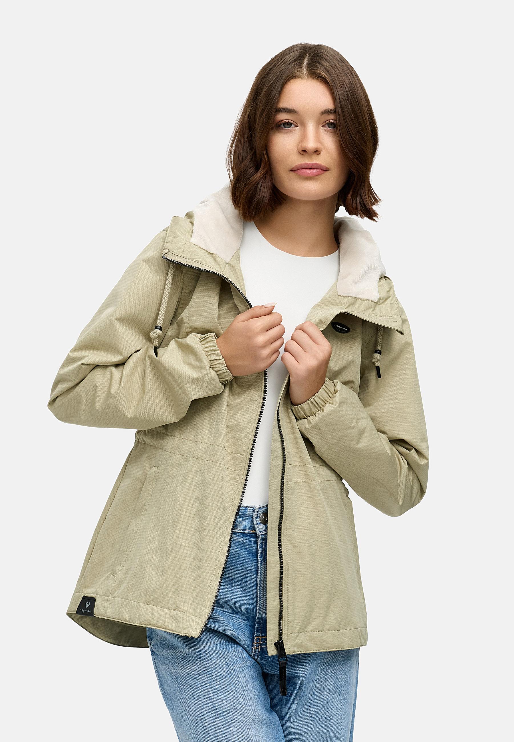 Wasserdichte Übergangsjacke mit Kapuze "Dankka Tech" Sand25