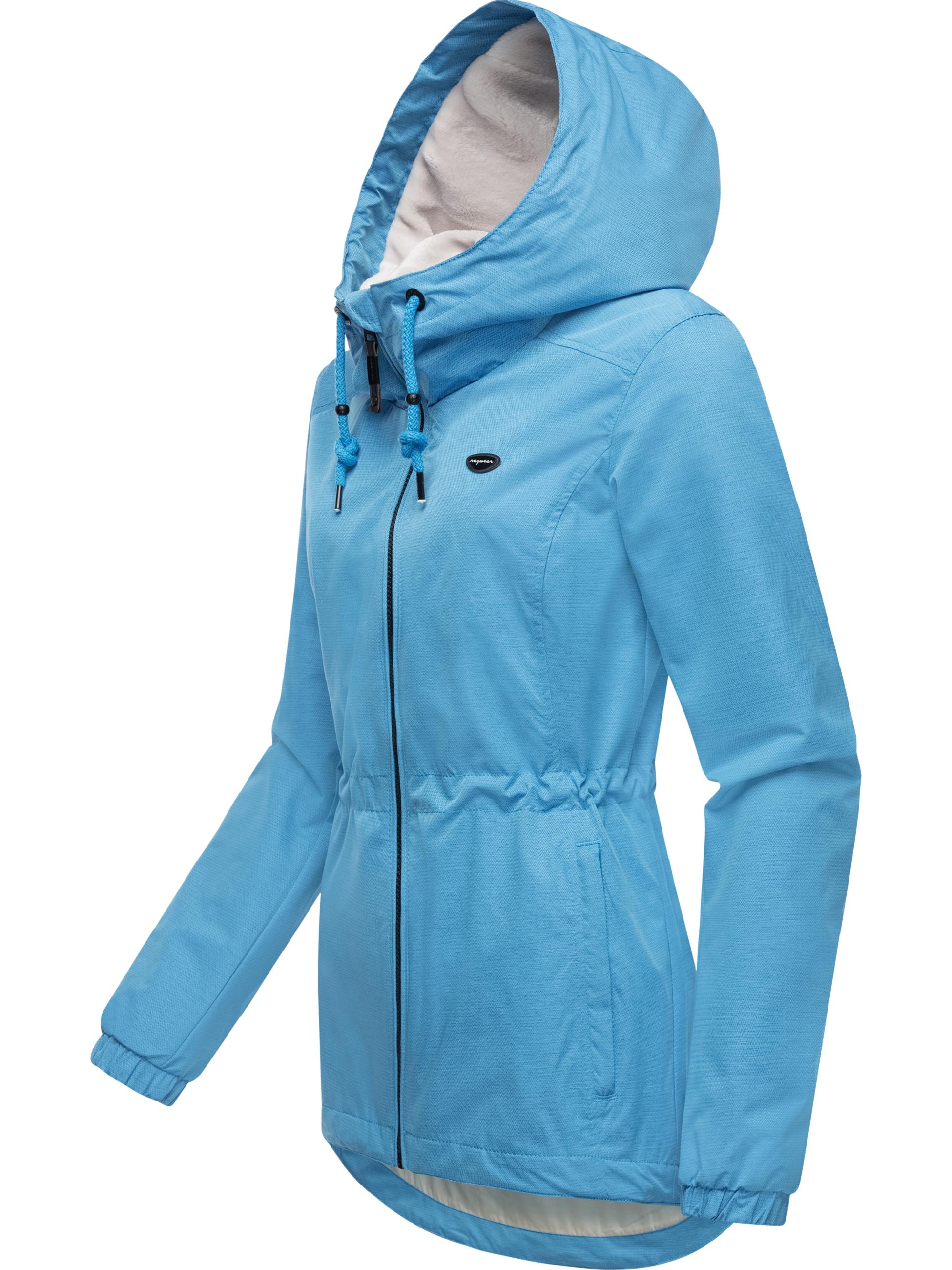 Wasserdichte Übergangsjacke mit Kapuze "Dankka Tech" Sky Blue