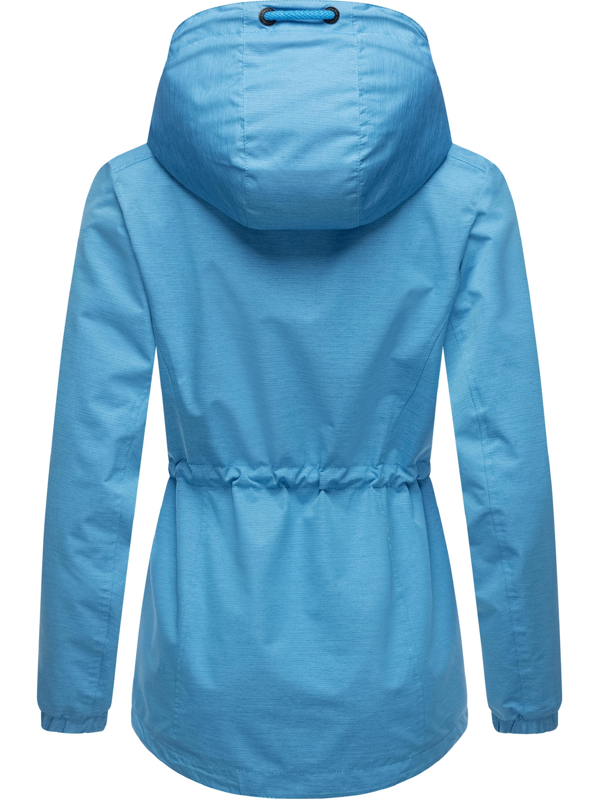 Wasserdichte Übergangsjacke mit Kapuze "Dankka Tech" Sky Blue