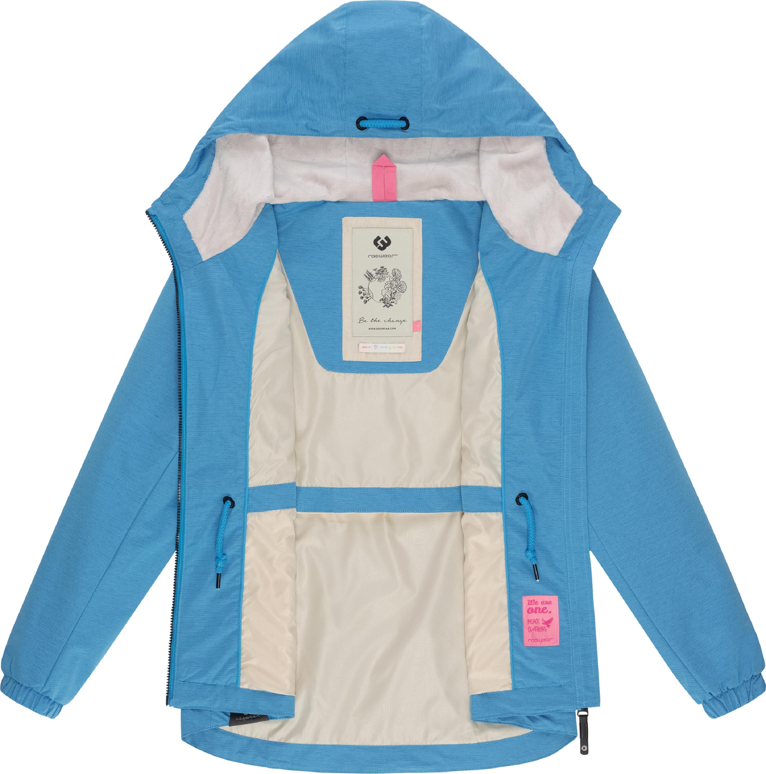 Wasserdichte Übergangsjacke mit Kapuze "Dankka Tech" Sky Blue