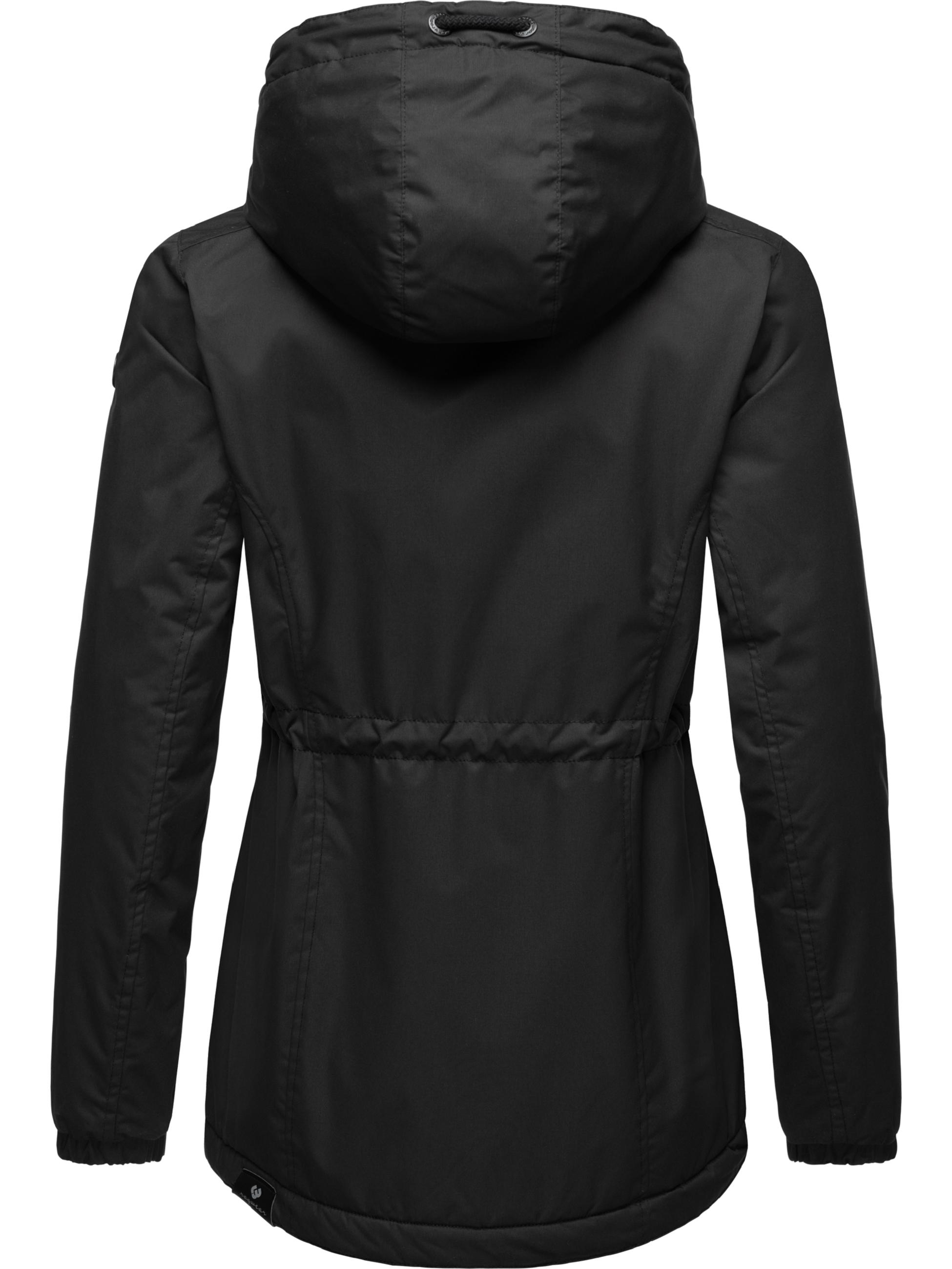 Wasserabweisende Winterjacke mit Kapuze "Dankka Warm" Black