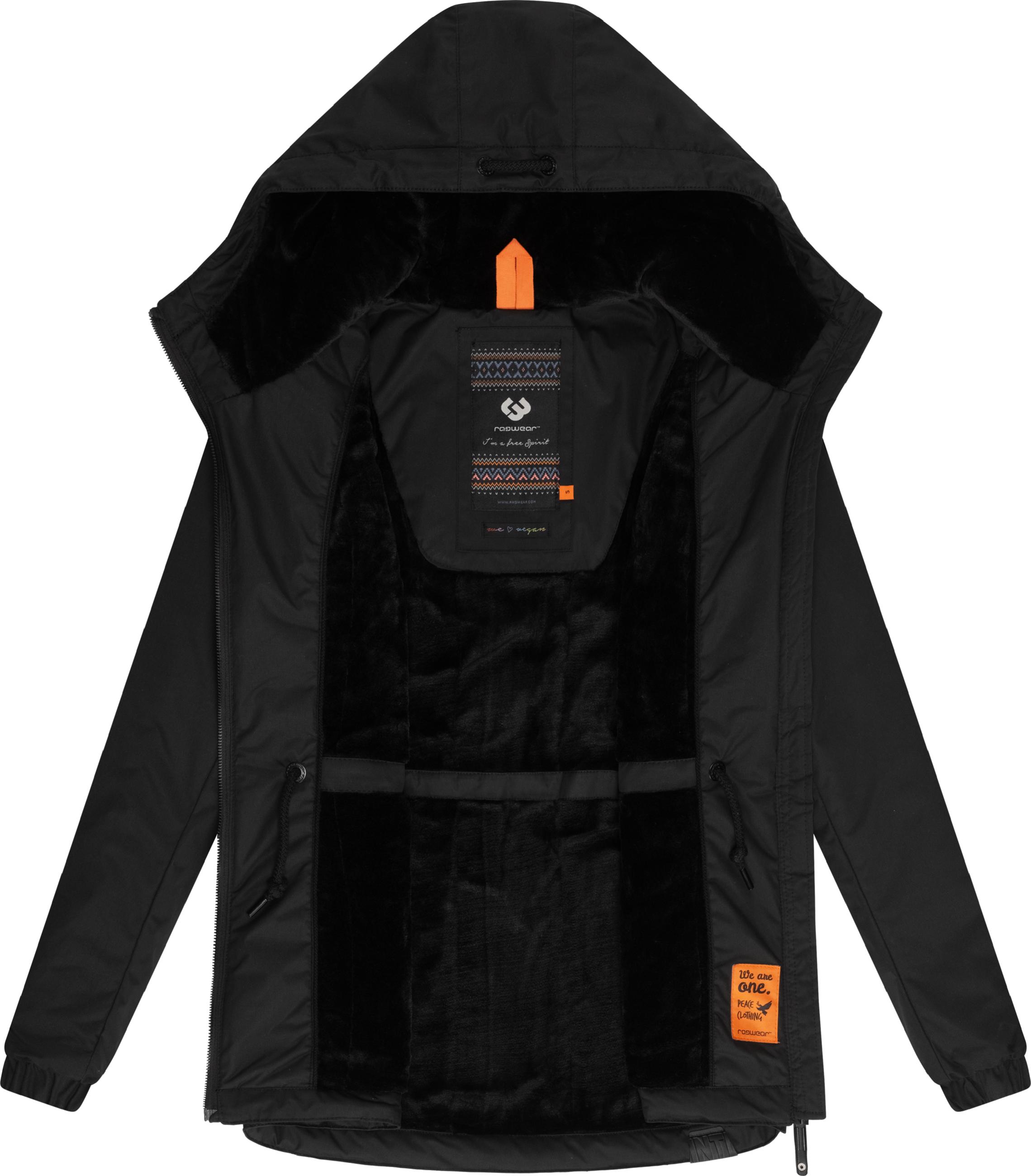 Wasserabweisende Winterjacke mit Kapuze "Dankka Warm" Black