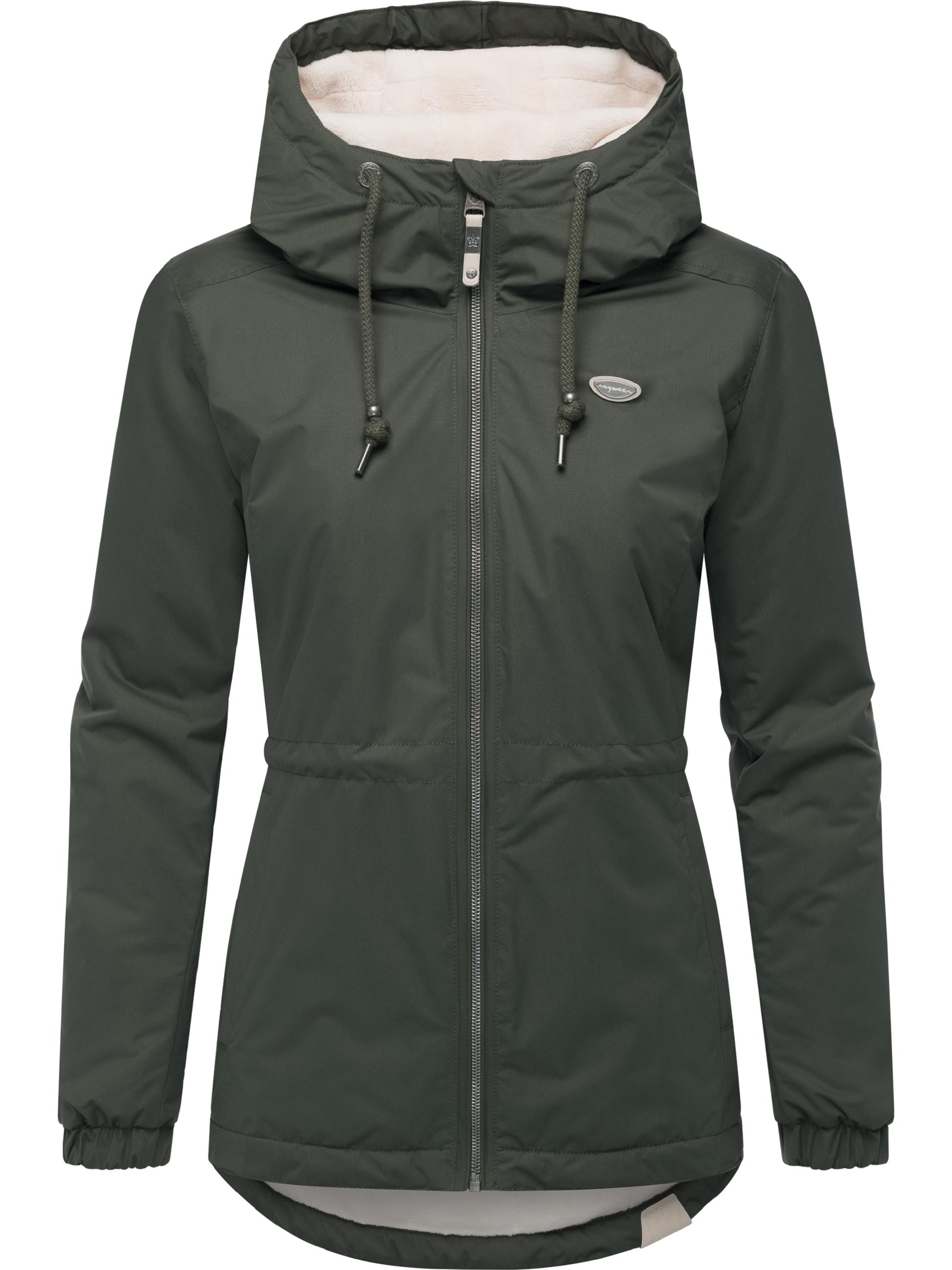 Wasserdichte Winterjacke mit Kapuze "Dankka Warm" Dark Olive25