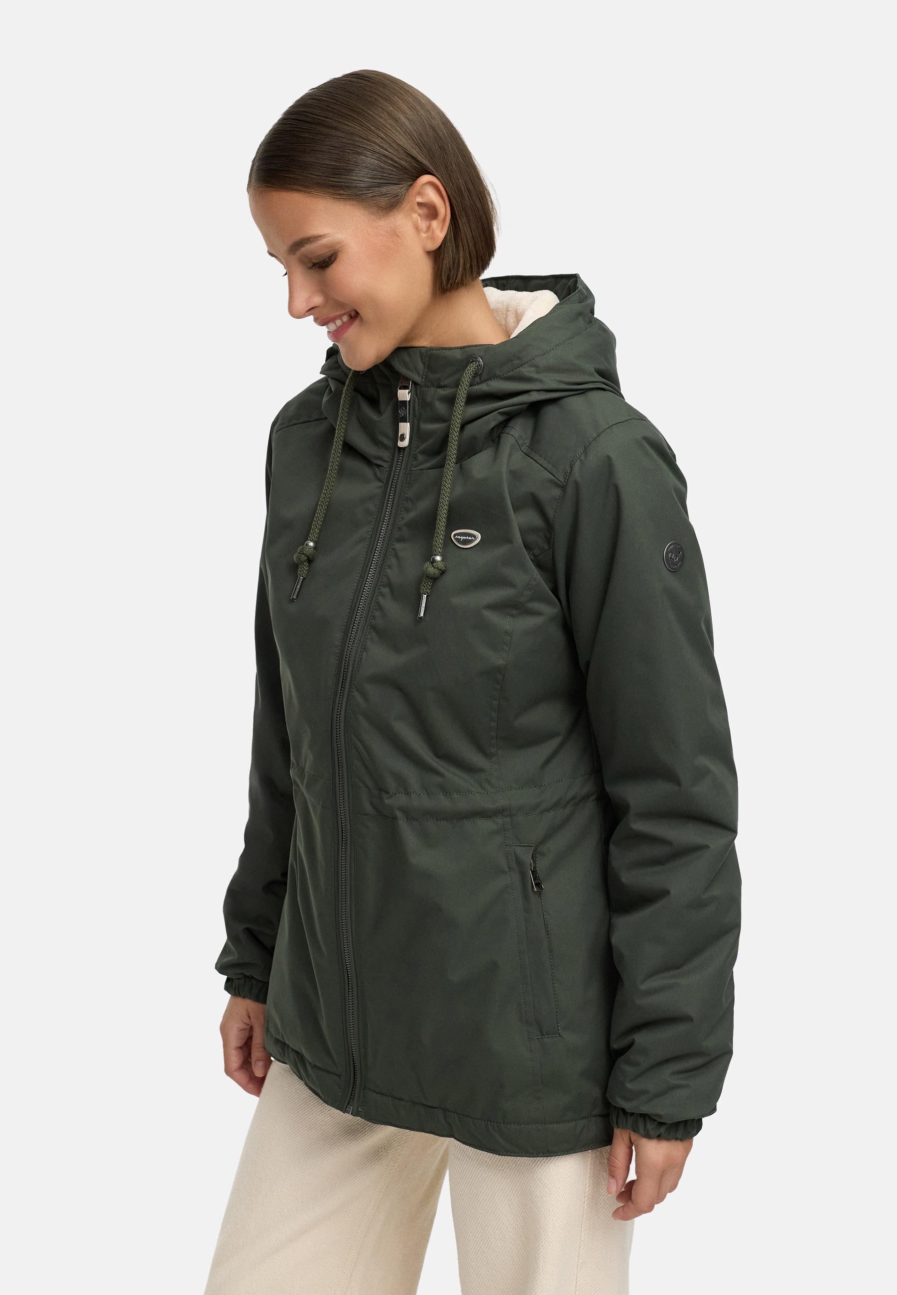 Wasserdichte Winterjacke mit Kapuze "Dankka Warm" Dark Olive25