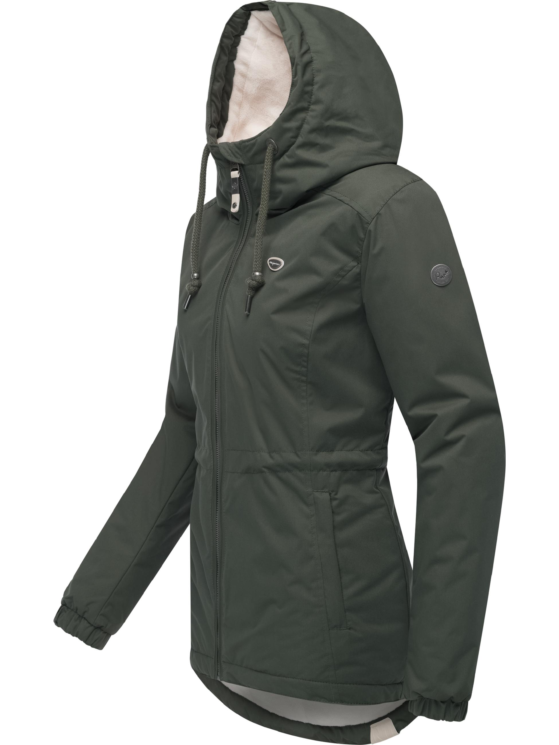 Wasserdichte Winterjacke mit Kapuze "Dankka Warm" Dark Olive25