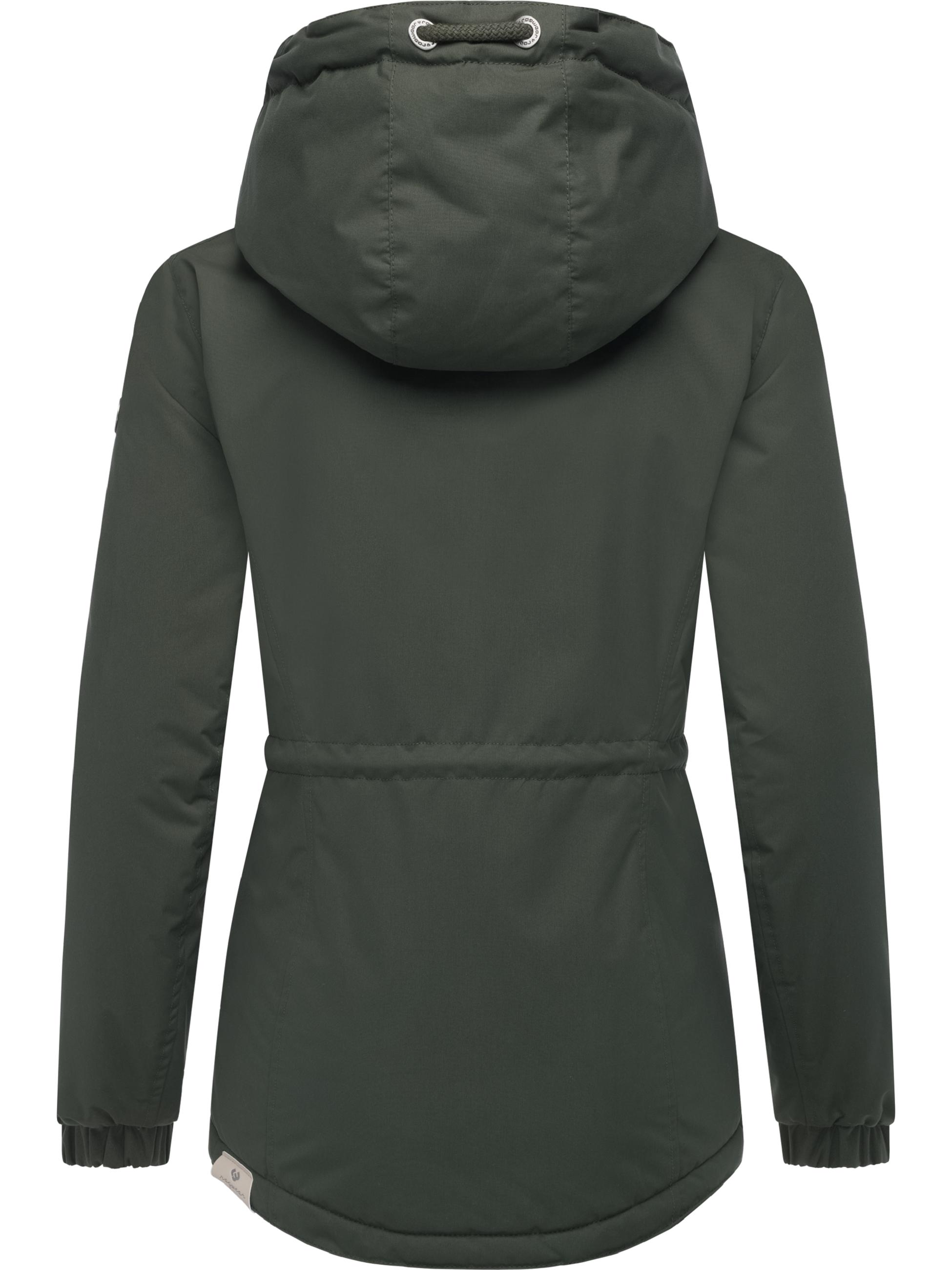 Wasserdichte Winterjacke mit Kapuze "Dankka Warm" Dark Olive25
