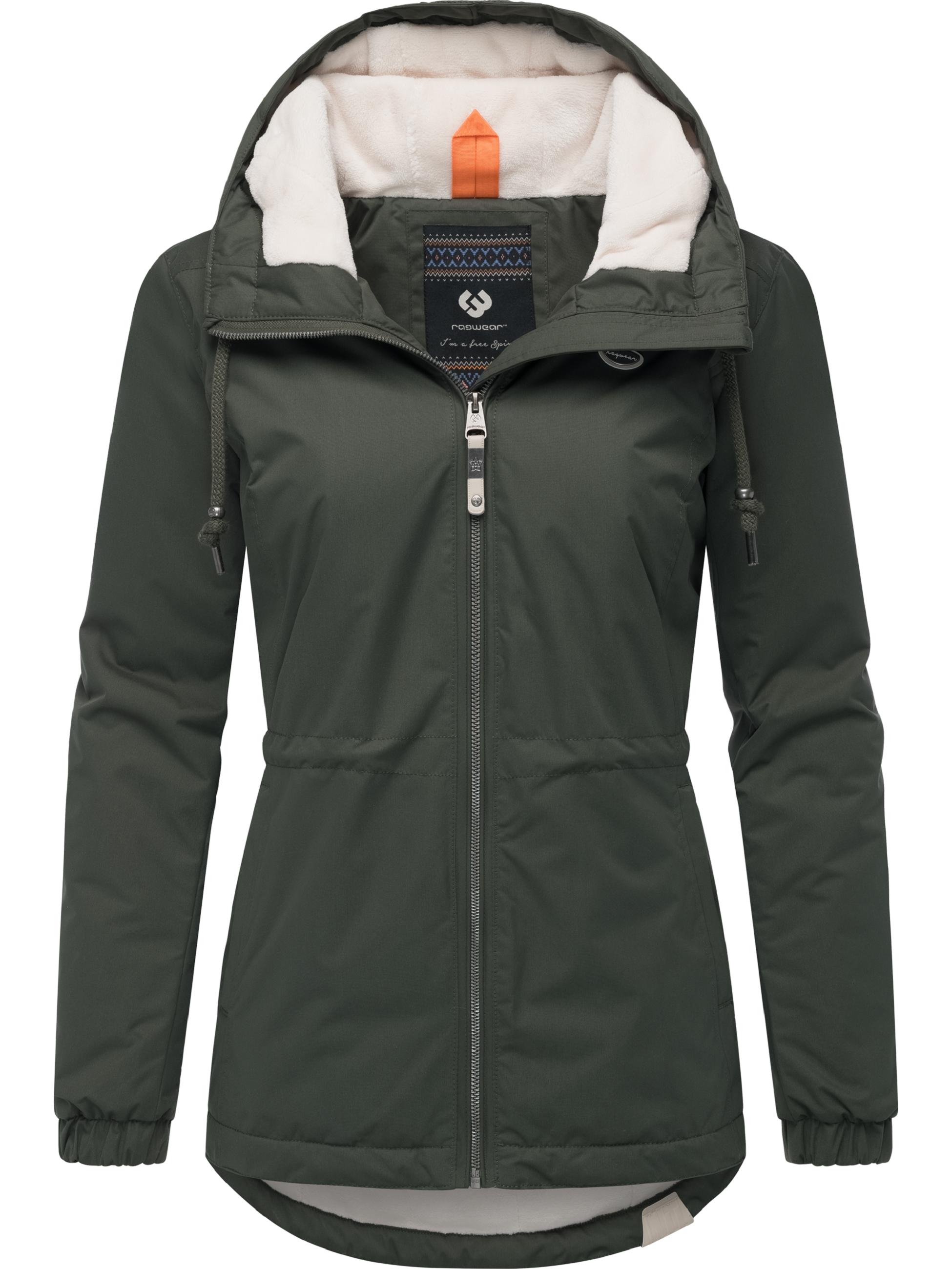 Wasserdichte Winterjacke mit Kapuze "Dankka Warm" Dark Olive25