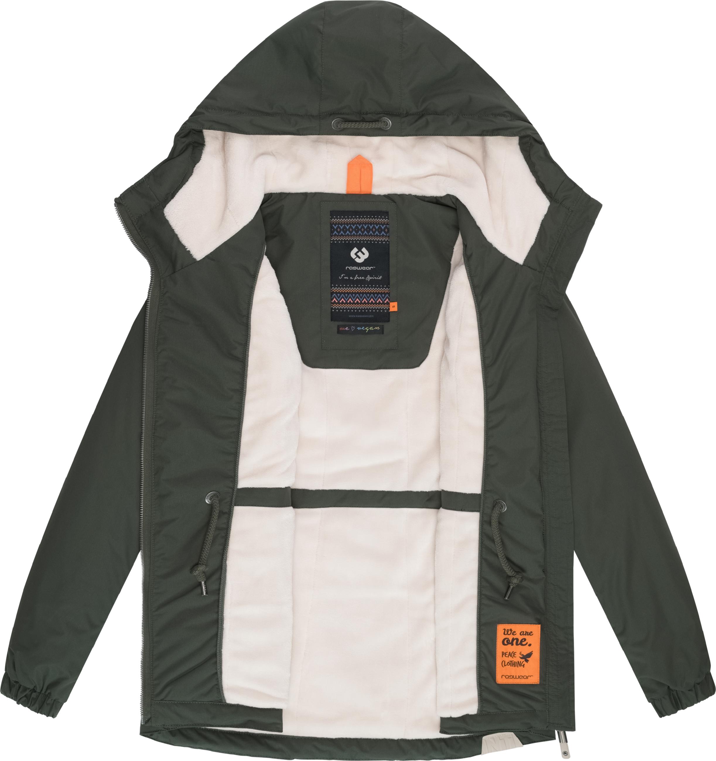 Wasserdichte Winterjacke mit Kapuze "Dankka Warm" Dark Olive25