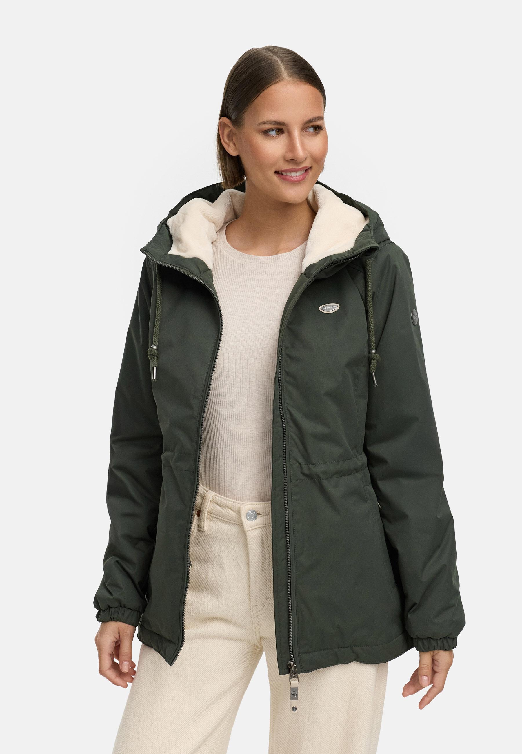 Wasserdichte Winterjacke mit Kapuze "Dankka Warm" Dark Olive25
