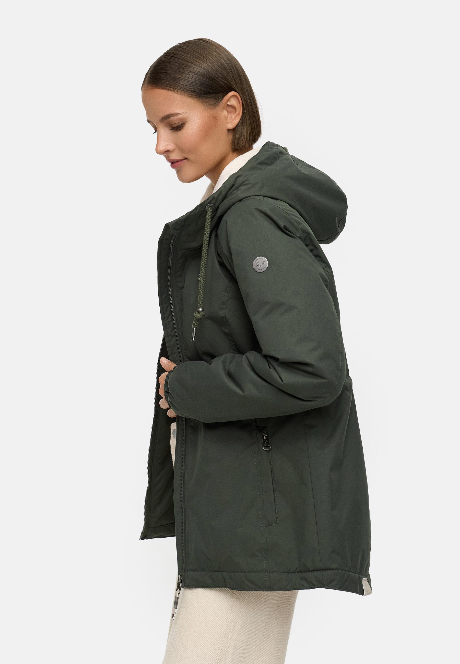 Wasserdichte Winterjacke mit Kapuze "Dankka Warm" Dark Olive25