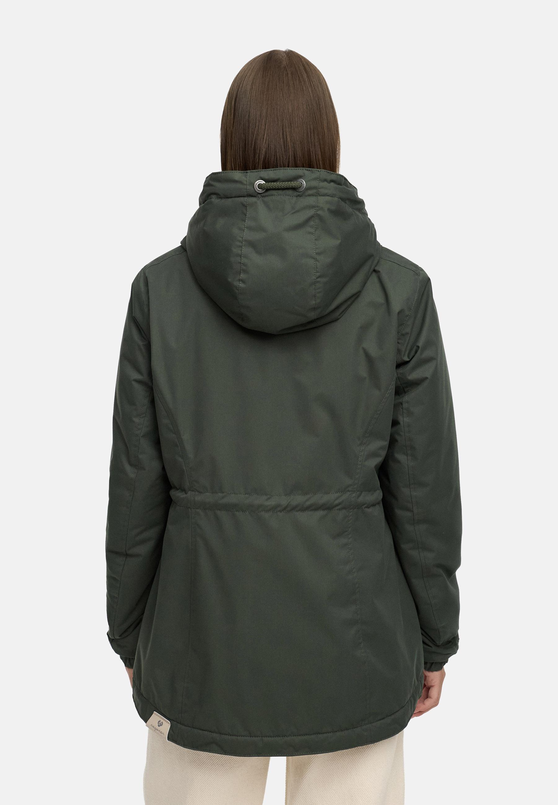 Wasserdichte Winterjacke mit Kapuze "Dankka Warm" Dark Olive25