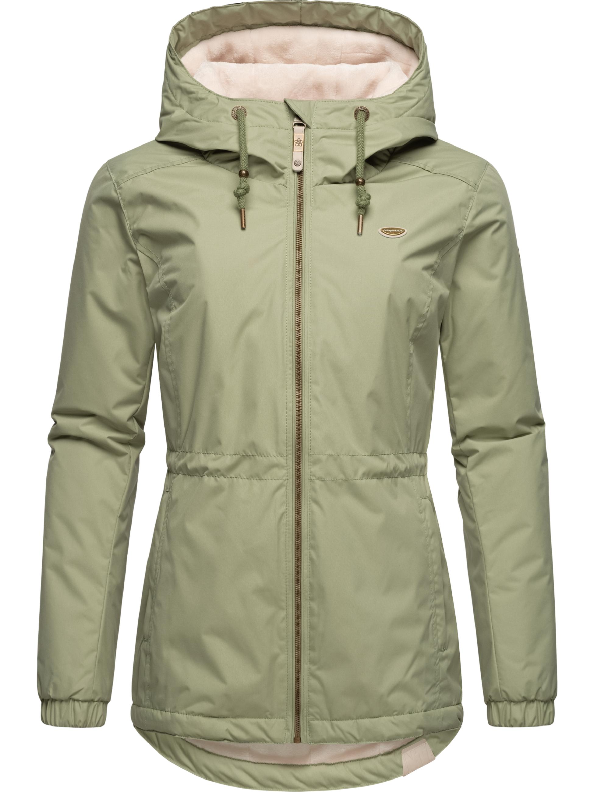 Wasserabweisende Winterjacke mit Kapuze "Dankka Warm" Light Olive