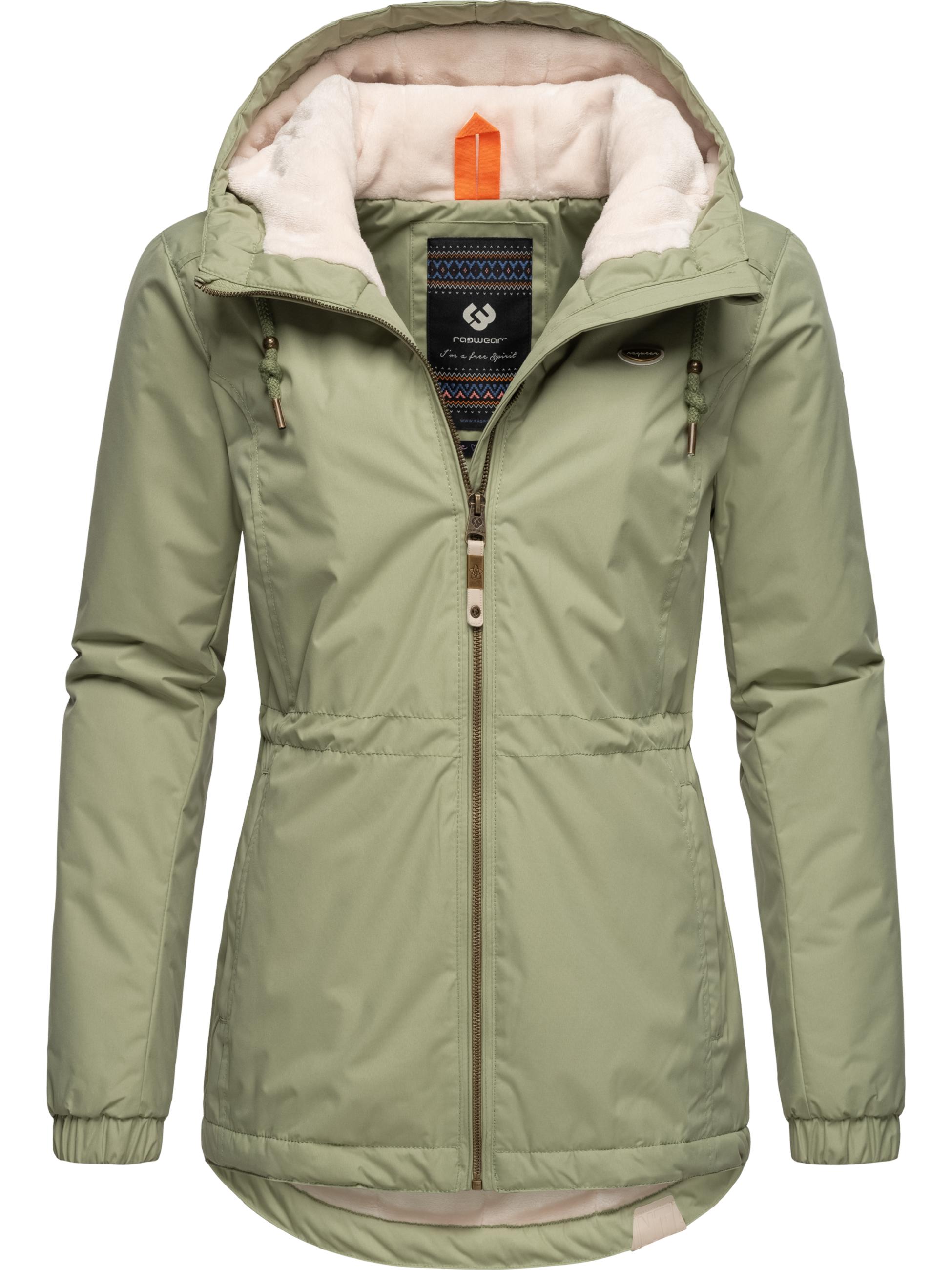 Wasserabweisende Winterjacke mit Kapuze "Dankka Warm" Light Olive