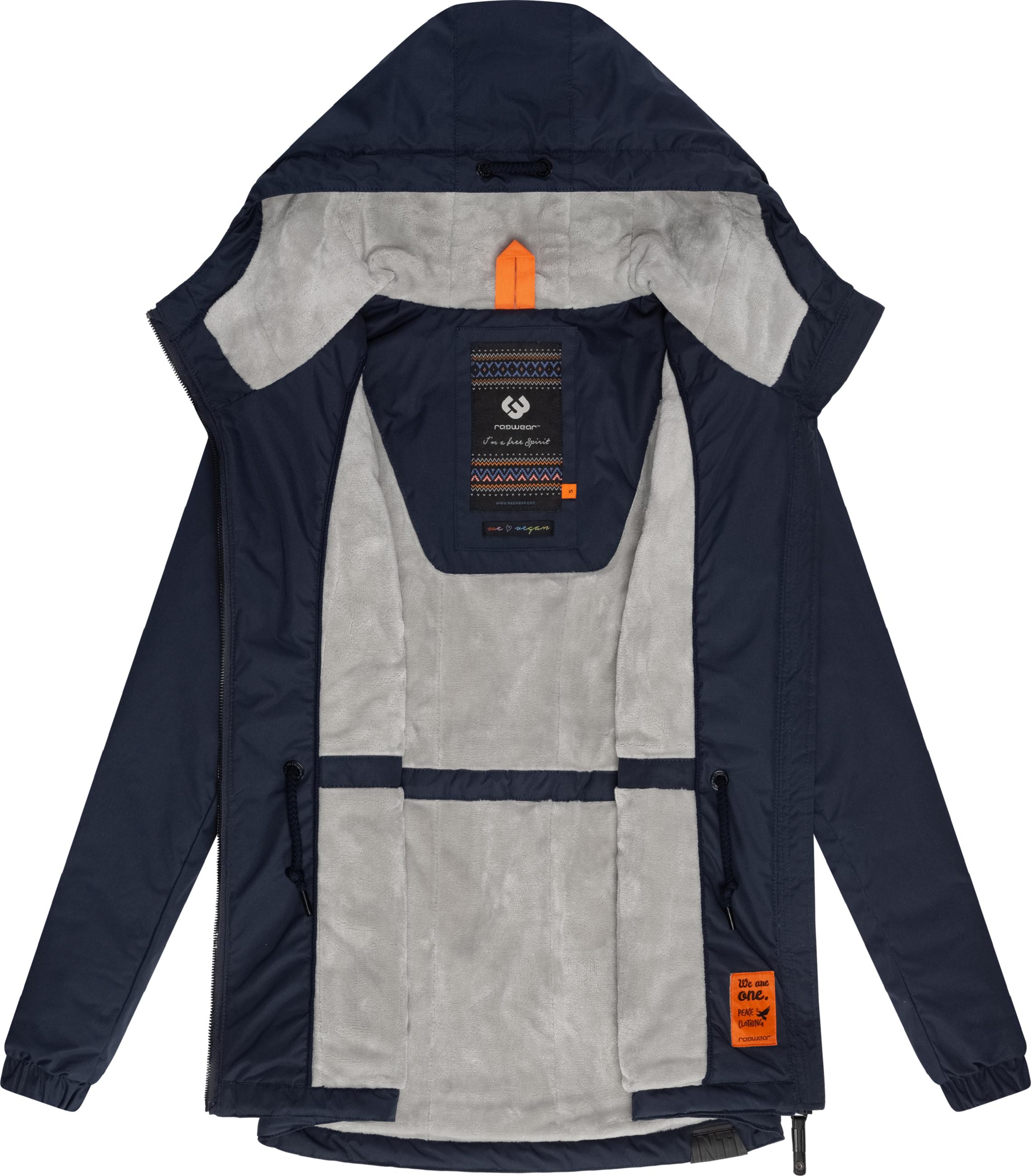 Wasserabweisende Winterjacke mit Kapuze "Dankka Warm" Navy