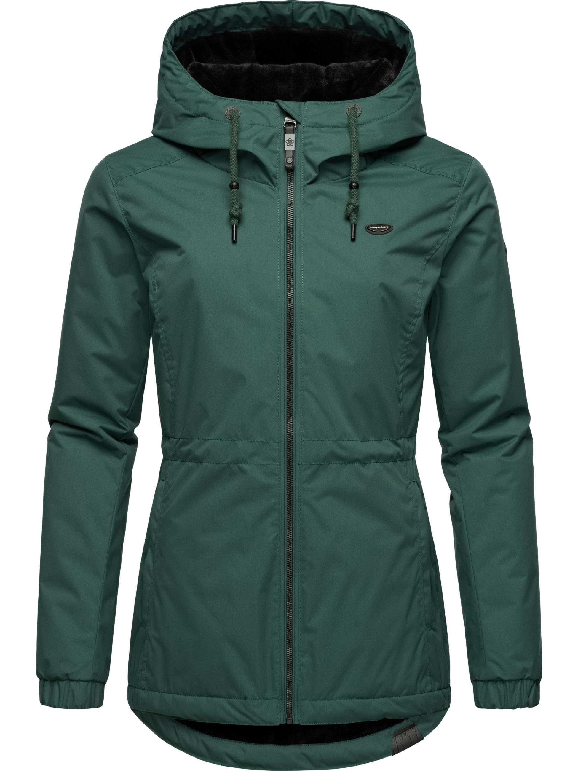 Wasserabweisende Winterjacke mit Kapuze "Dankka Warm" Pine Green