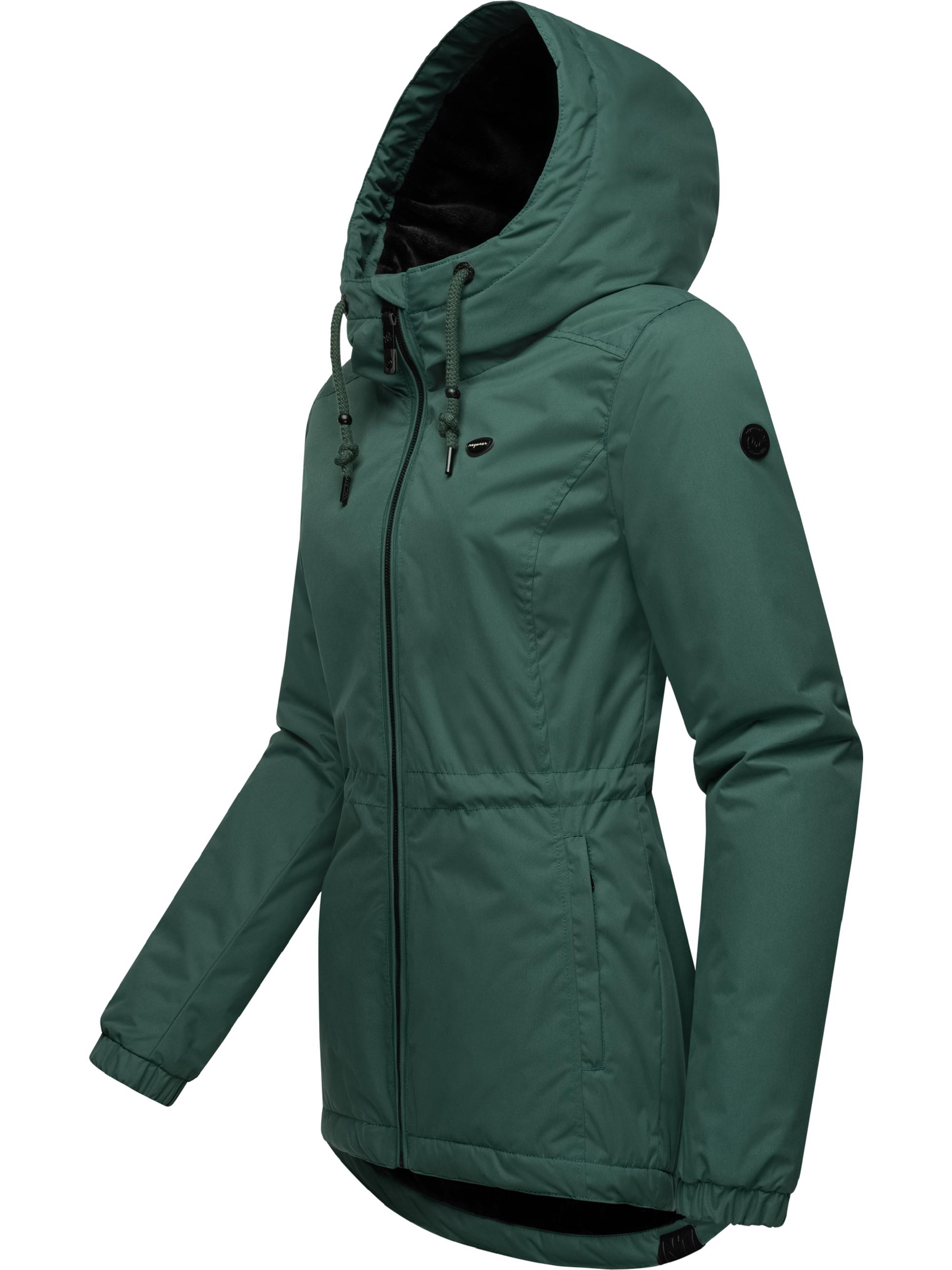 Wasserabweisende Winterjacke mit Kapuze "Dankka Warm" Pine Green