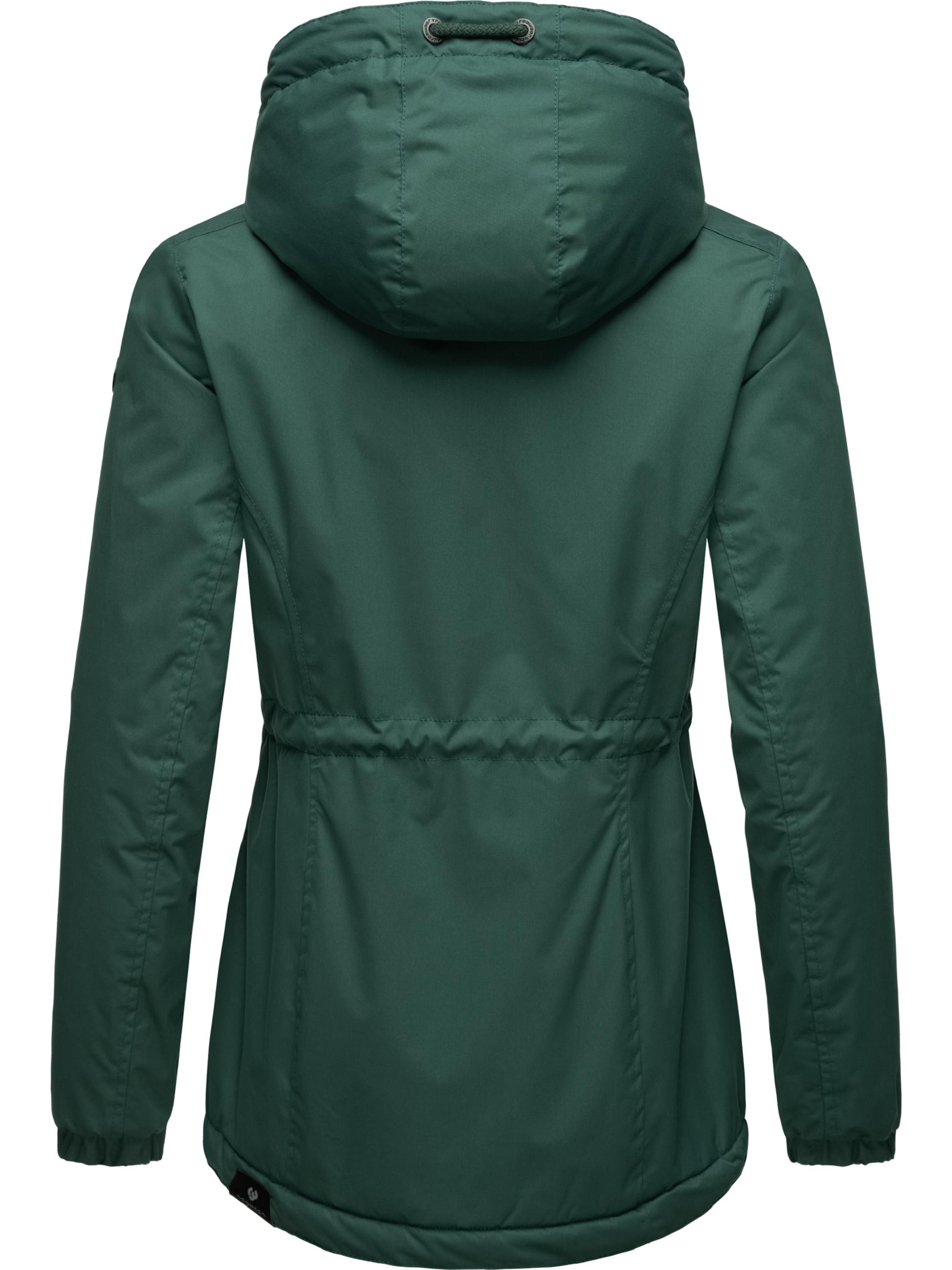 Wasserabweisende Winterjacke mit Kapuze "Dankka Warm" Pine Green