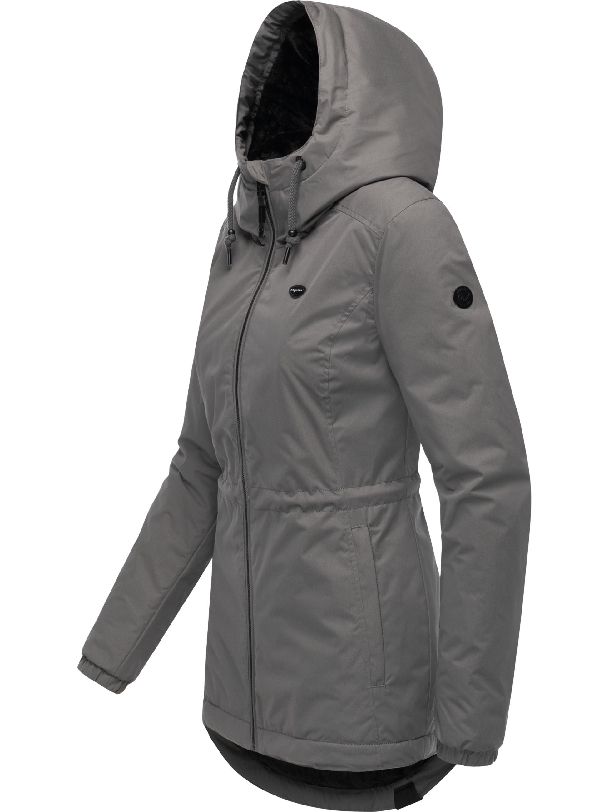 Wasserdichte Winterjacke mit Kapuze "Dankka Warm" Stone Grey25