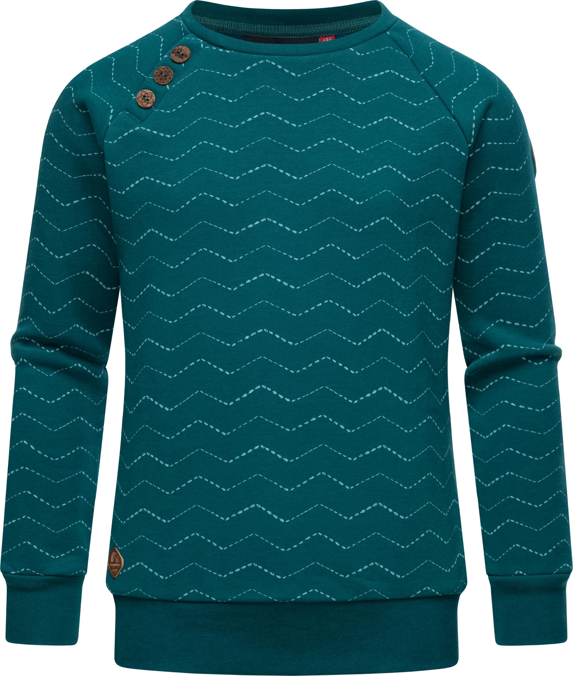 Weiches Longsleeve Sweatshirt "Darinka Zig Zag" Lagoon Green