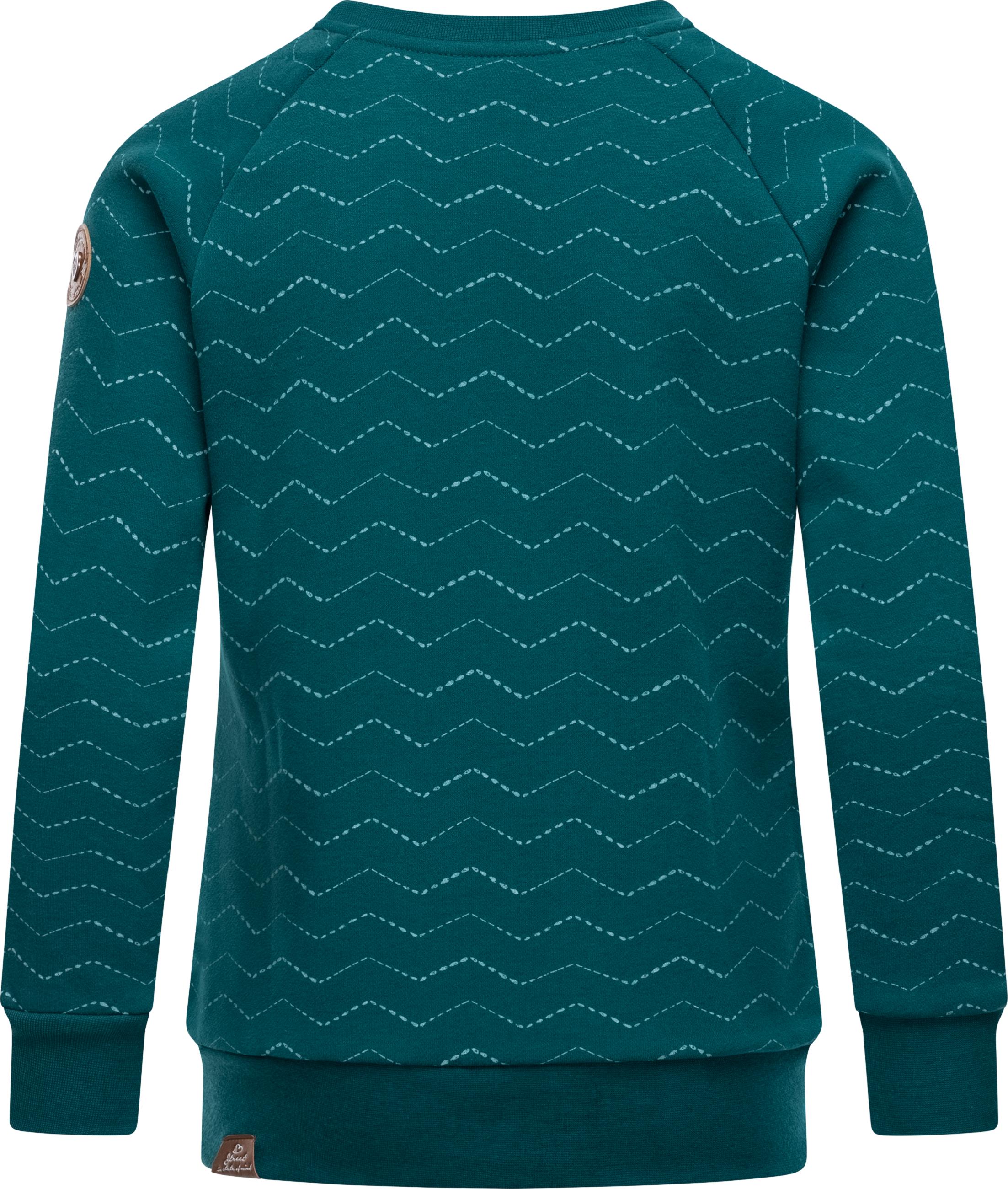 Weiches Longsleeve Sweatshirt "Darinka Zig Zag" Lagoon Green