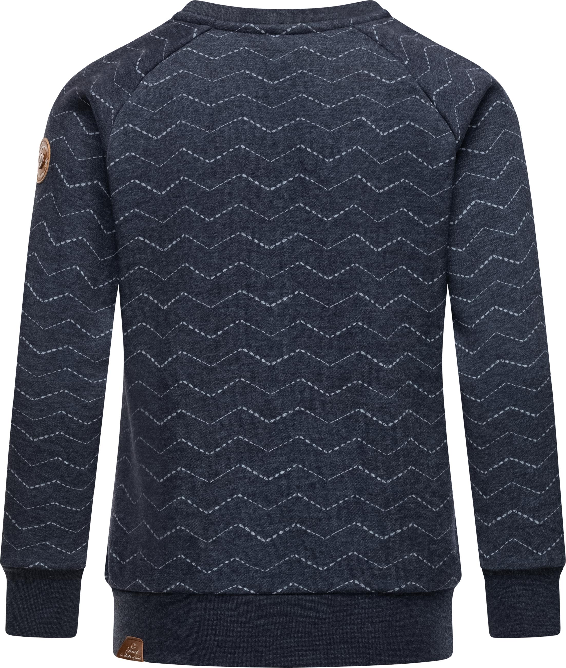 Weiches Longsleeve Sweatshirt "Darinka Zig Zag" Navy