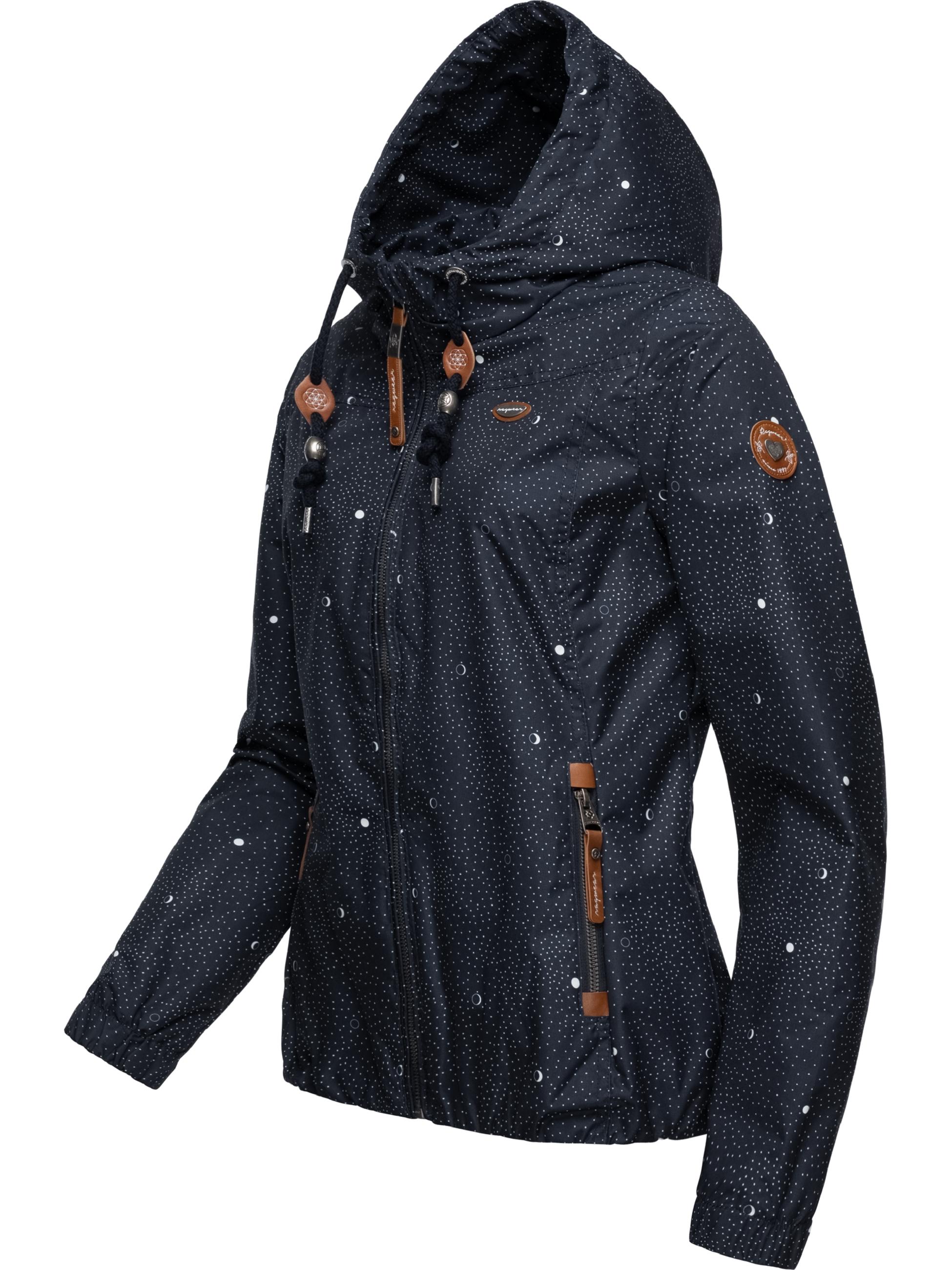 Leichte Übergangsjacke mit Kapuze "Darow Print" Navy22