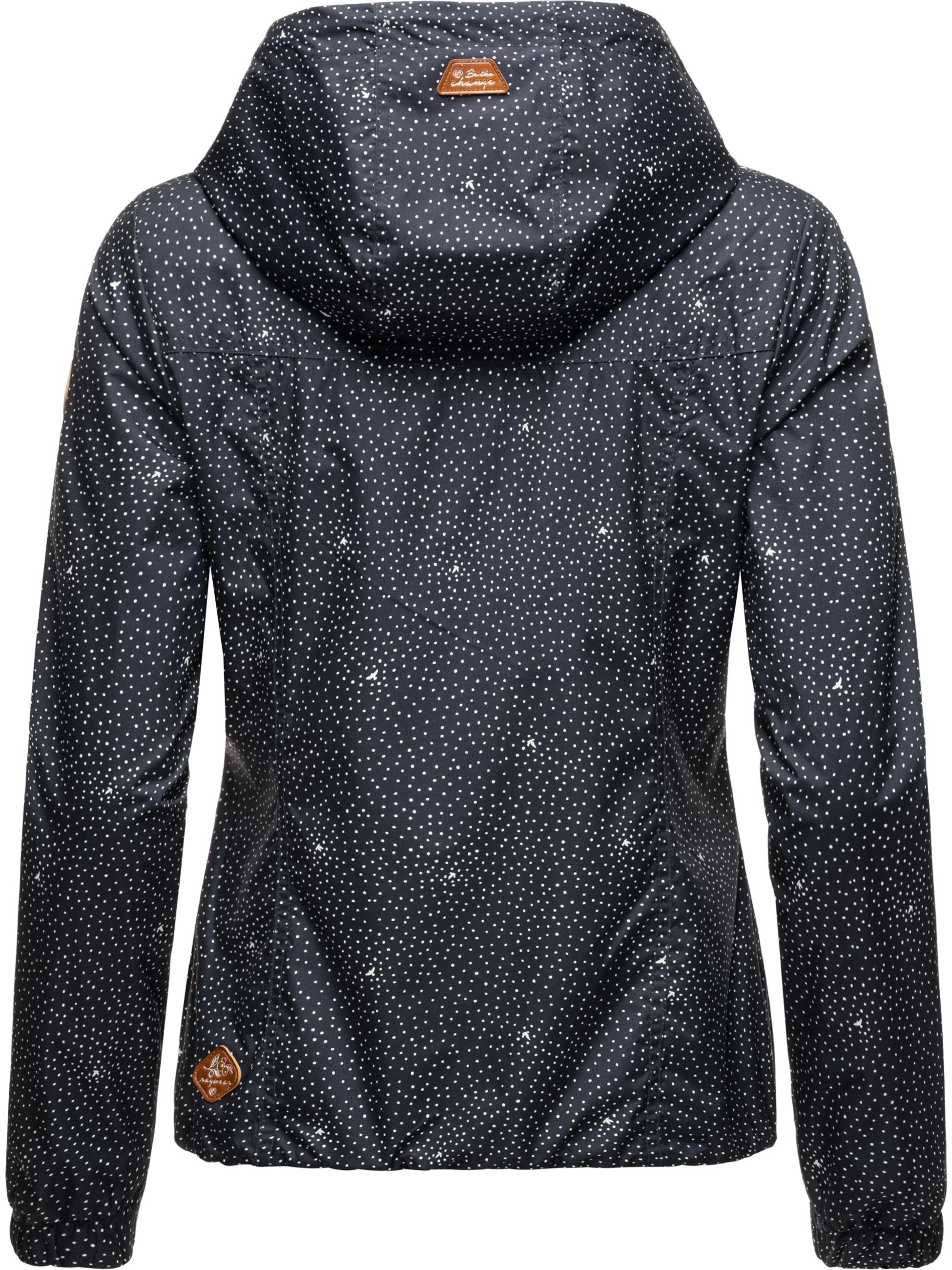 Leichte Übergangsjacke mit Kapuze "Darow Print" Navy