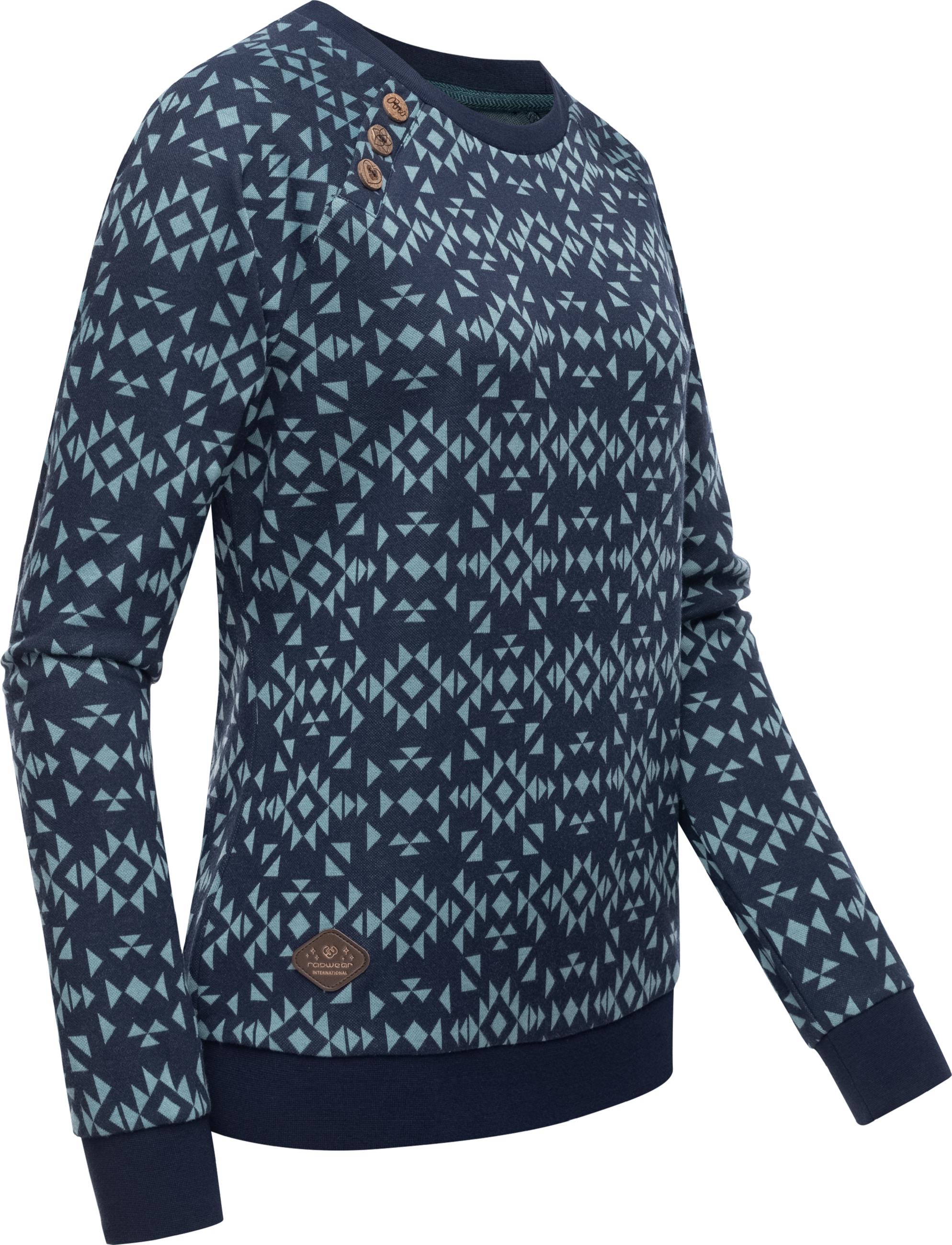 gemusterter Pullover "Darria Aztec" Navy