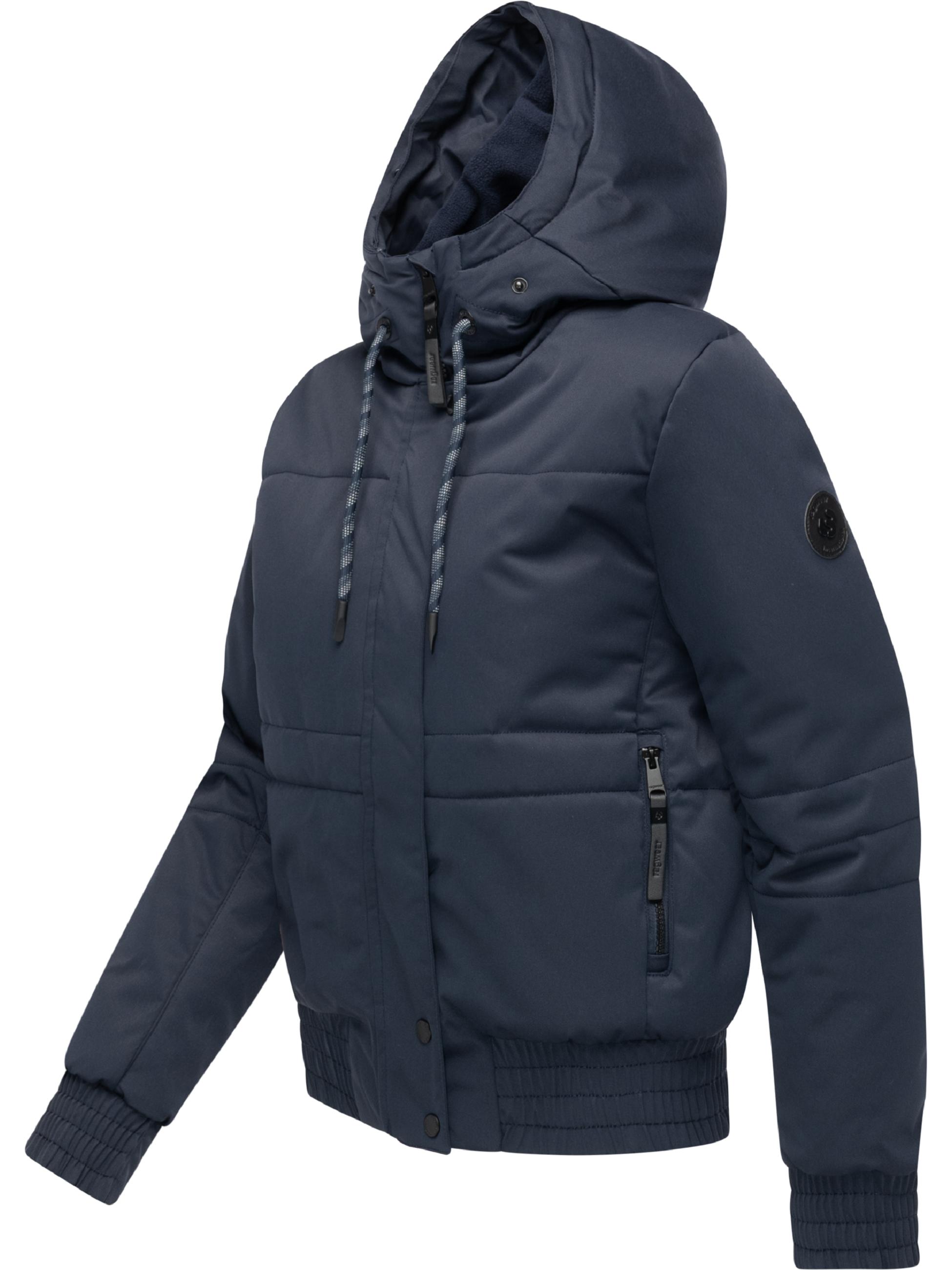 warme Winterjacke mit Kunstfell "Deluxia" Navy