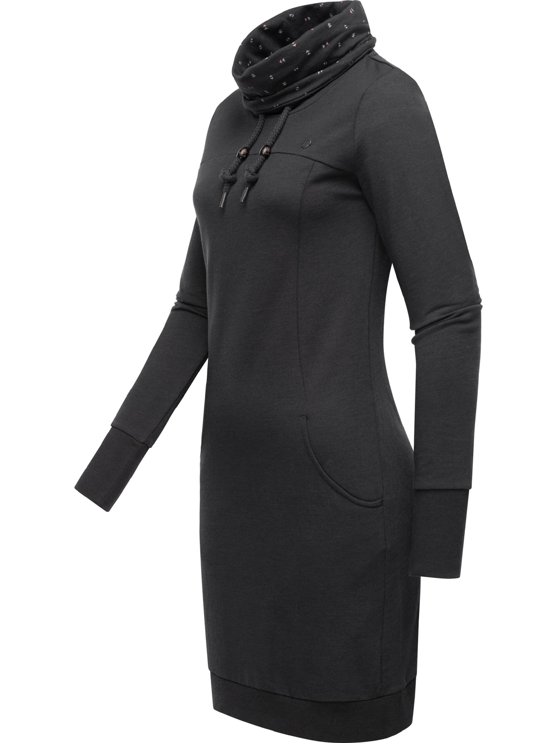 Winterkleid warm Langarm Sweatkleid Samtkleid Ditik Dark Grey23