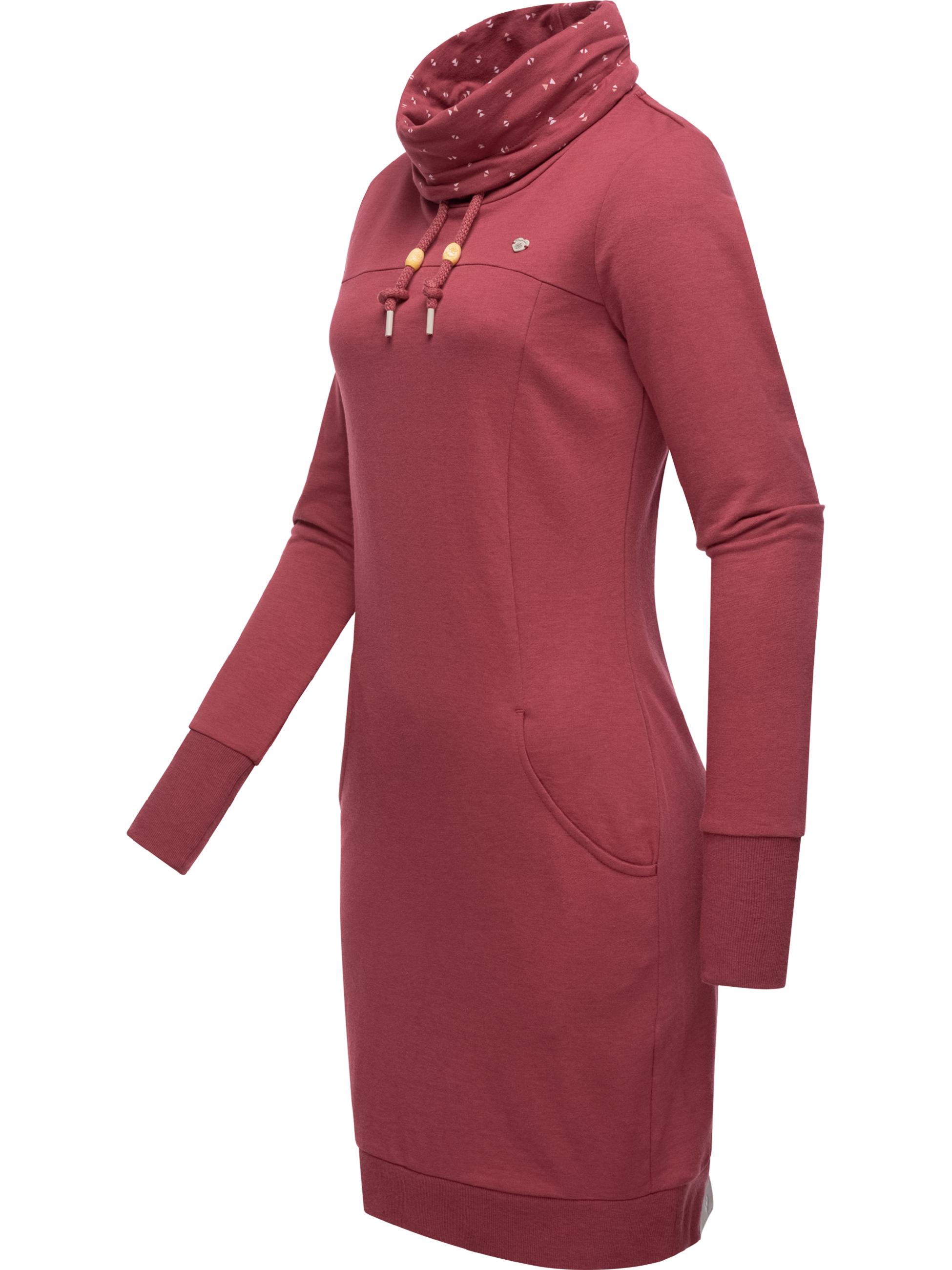 Winterkleid warm Langarm Sweatkleid Samtkleid Ditik Raspberry23