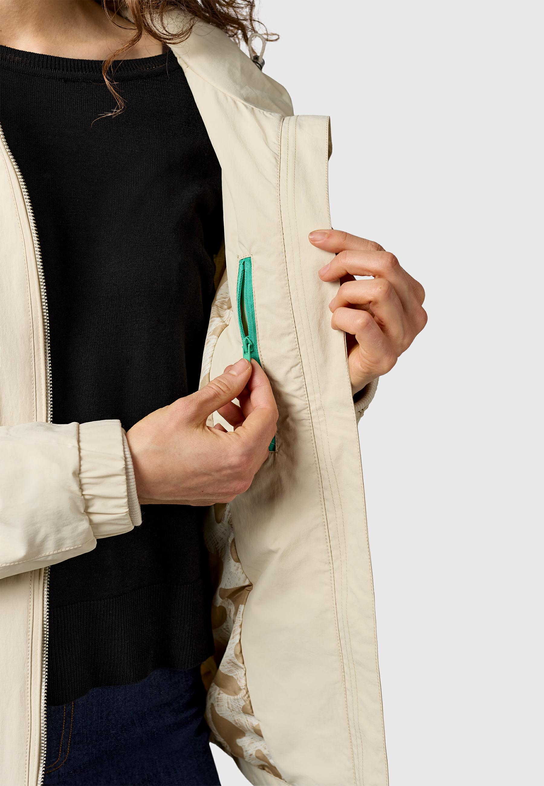 Wasserdichte und atmungsaktive Übergangsjacke "Dizzea" Ecru