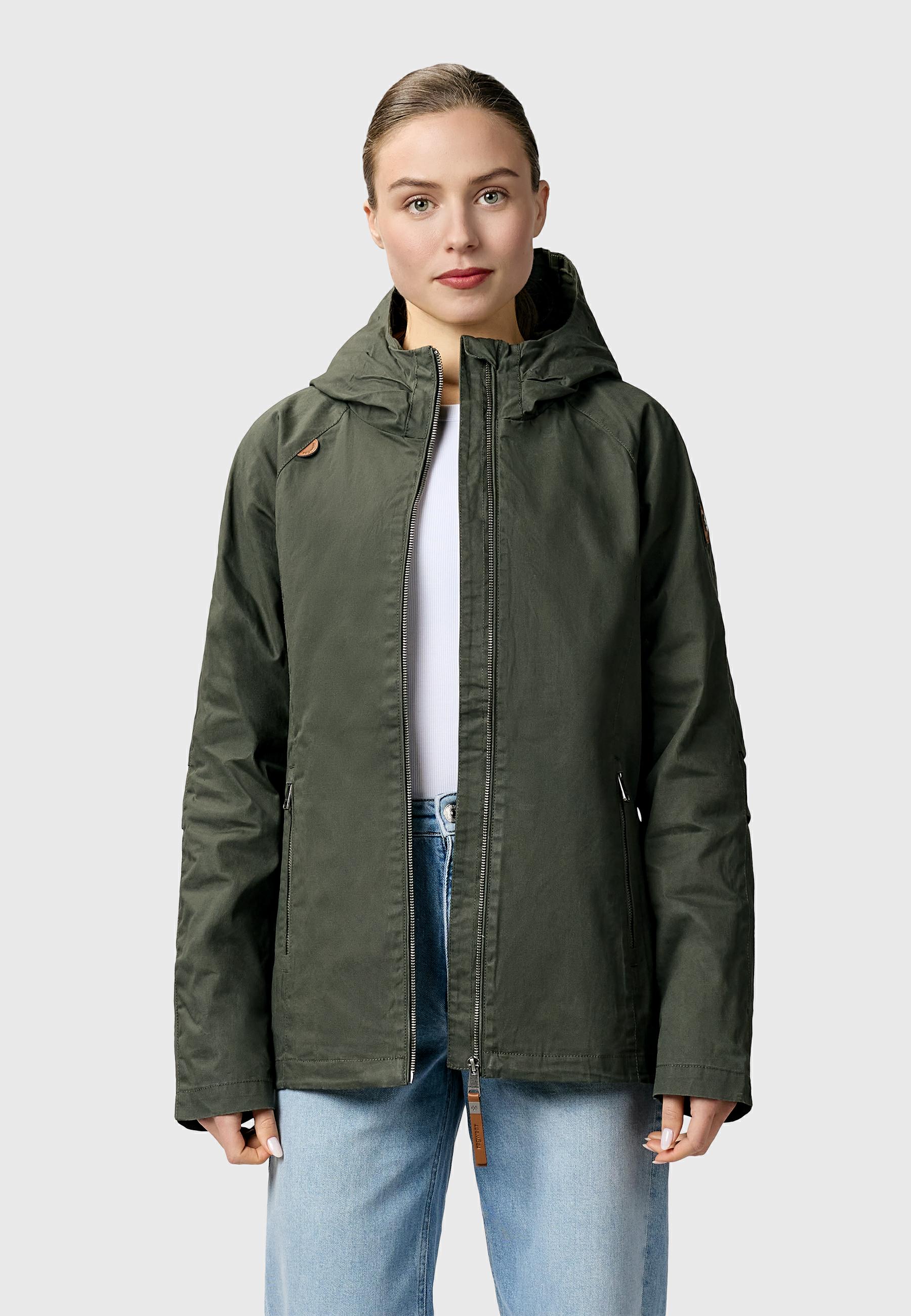Wasserabweisende Jacke "Dizzea Vintage YOUMODO" Dark Olive