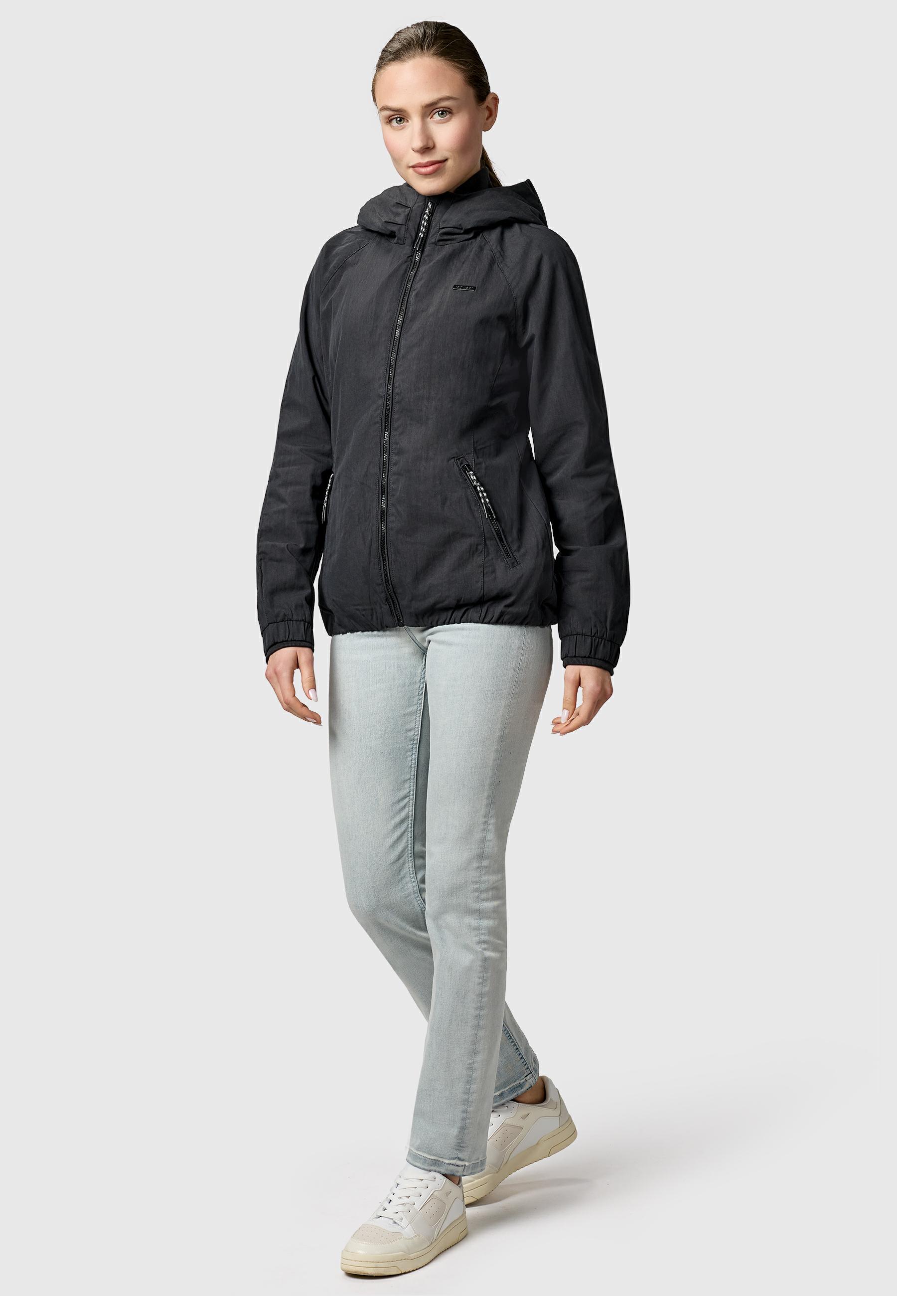 Leichte Outdoorjacke mit Kapuze "Dizzie A YOUMODO" Black