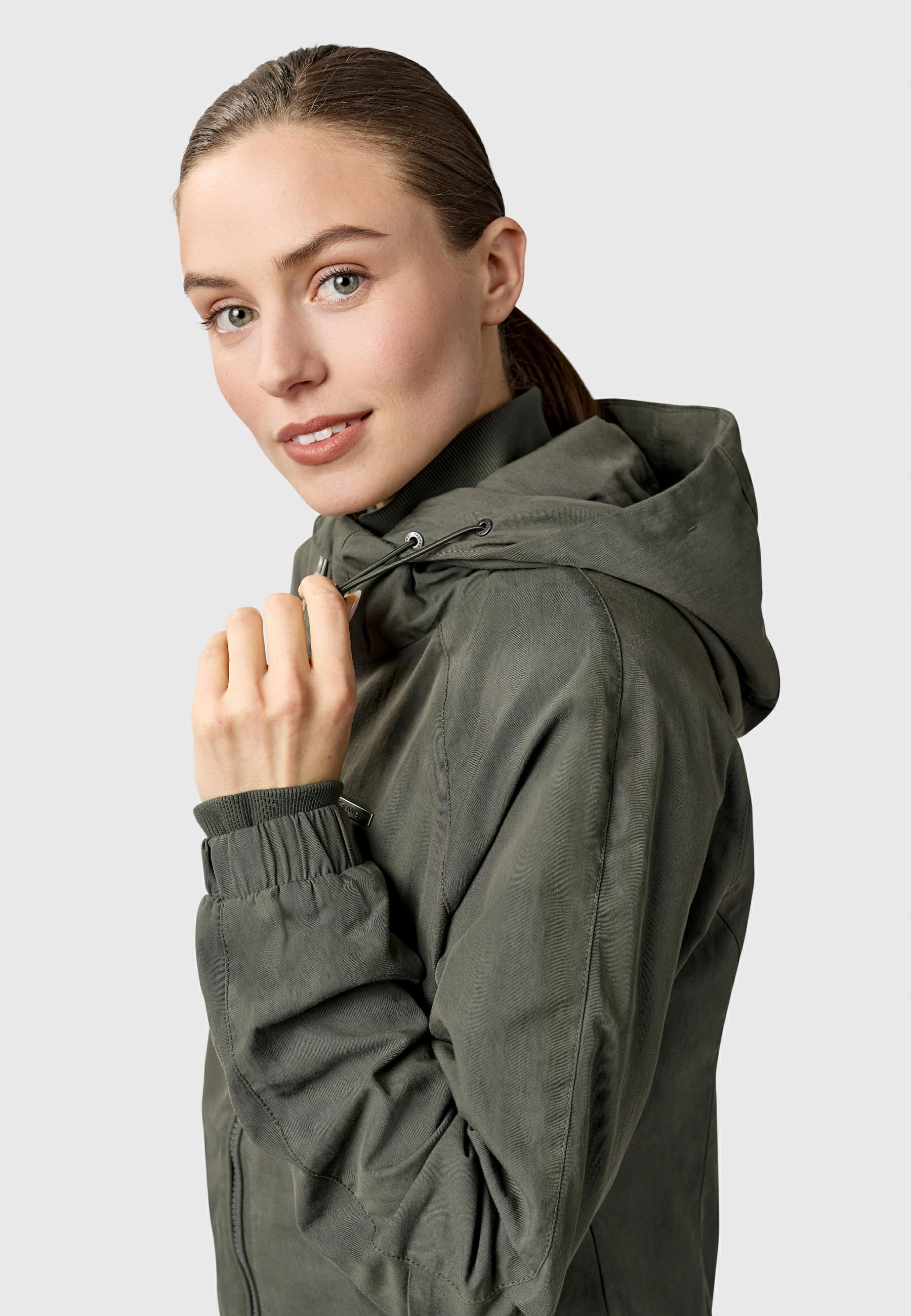 Leichte Outdoorjacke mit Kapuze "Dizzie A YOUMODO" Dark Olive