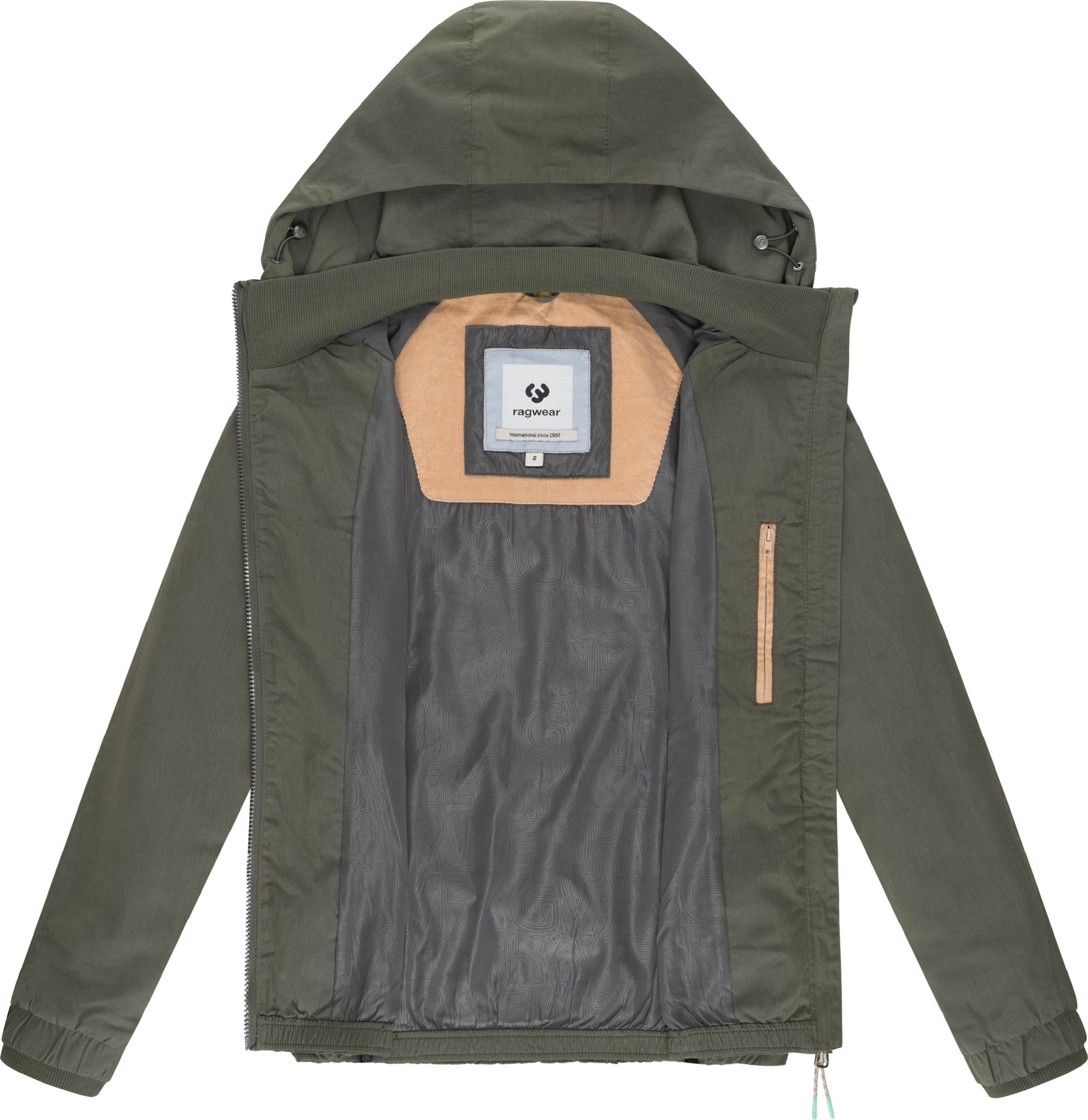 Leichte Outdoorjacke mit Kapuze "Dizzie A YOUMODO" Dark Olive