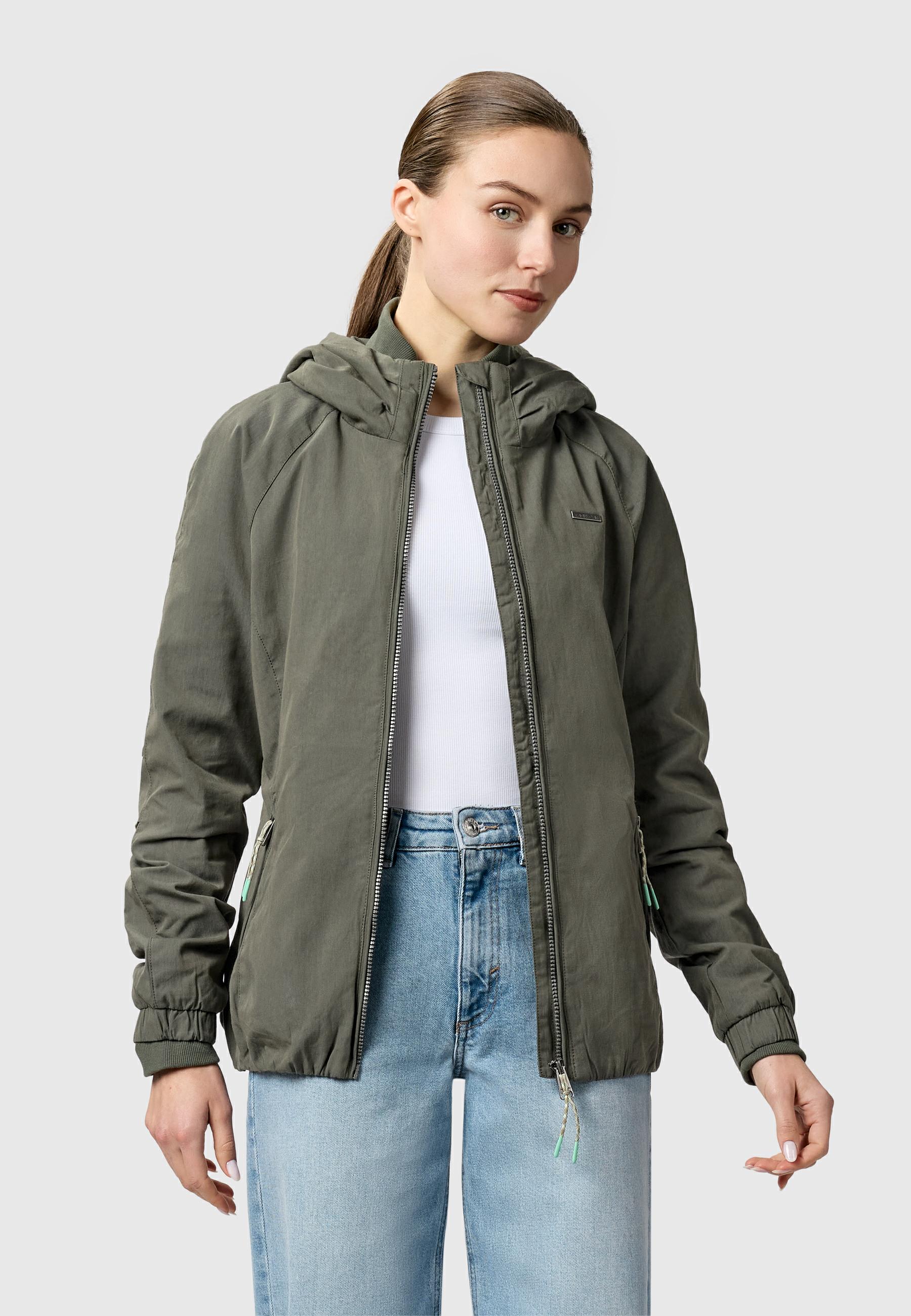 Leichte Outdoorjacke mit Kapuze "Dizzie A YOUMODO" Dark Olive