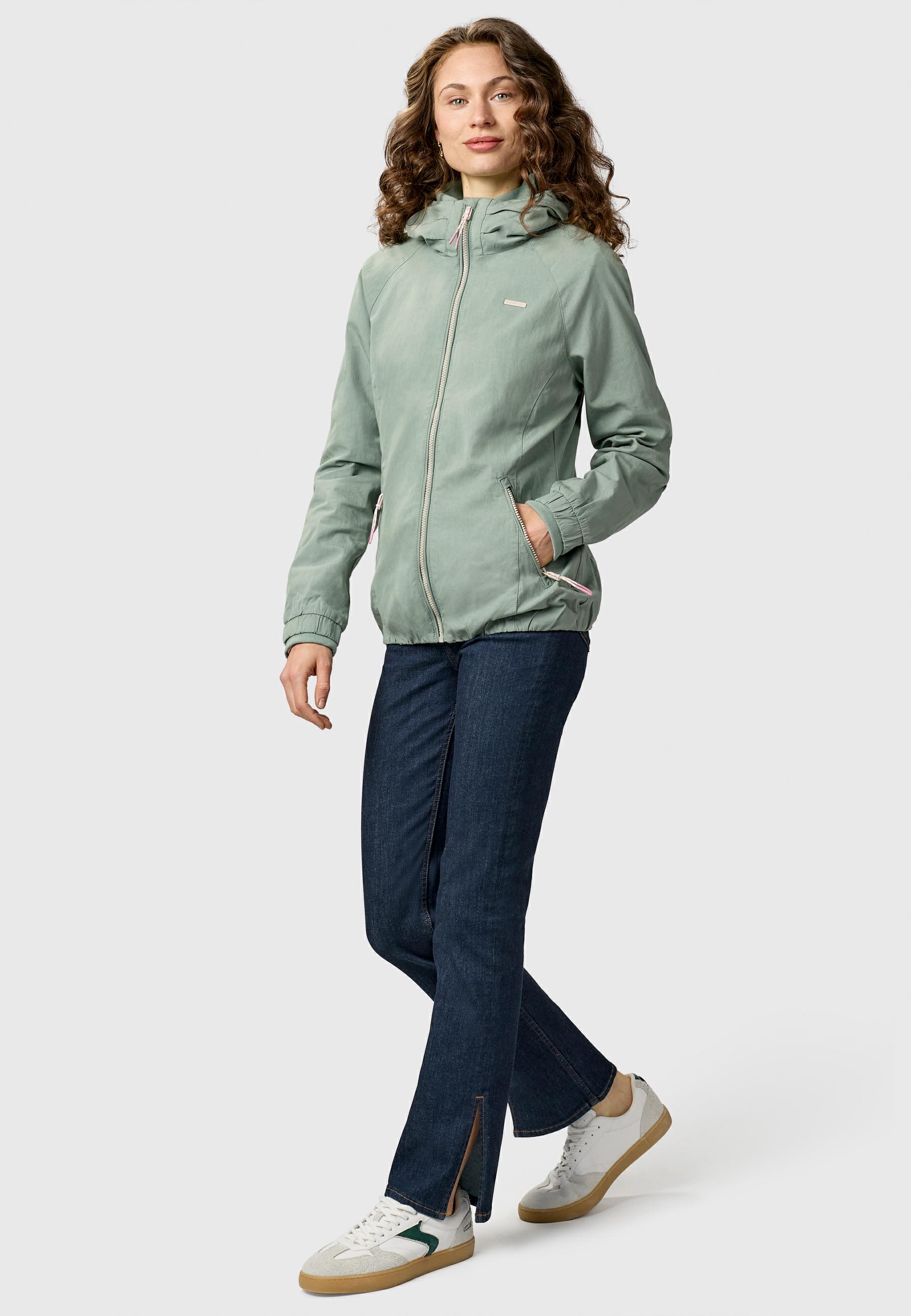 Leichte Outdoorjacke mit Kapuze "Dizzie A YOUMODO" Dusty Green