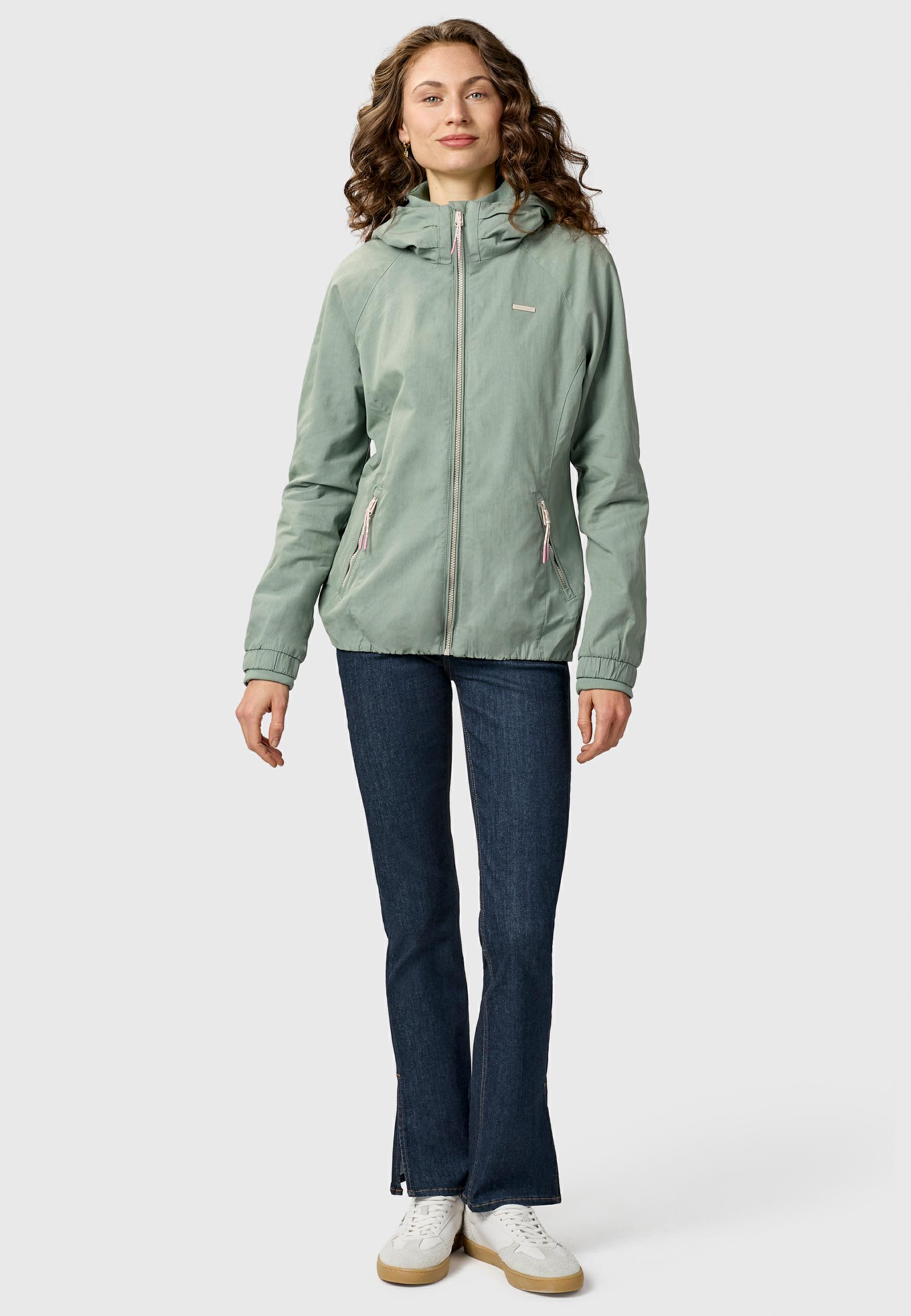 Leichte Outdoorjacke mit Kapuze "Dizzie A YOUMODO" Dusty Green