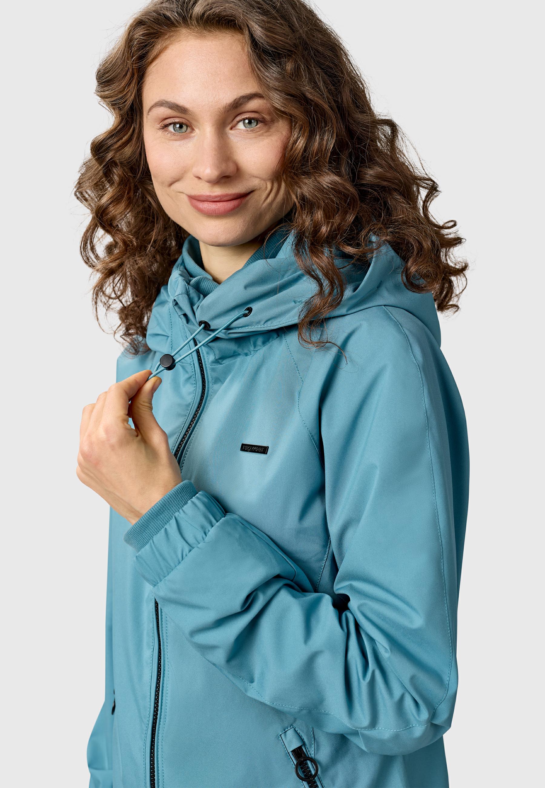Wasserdichte Outdoorjacke mit Kapuze "Dizzie B YOUMODO" Stone Blue